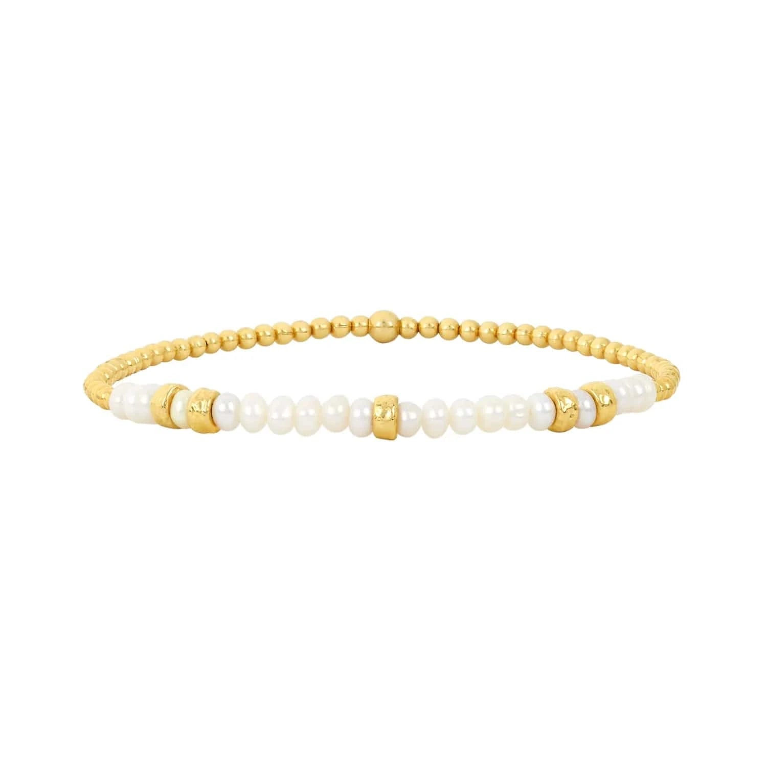 Karen Lazar BRACELETS 2mm Pearl and Rondelle Birthstone Bracelet
