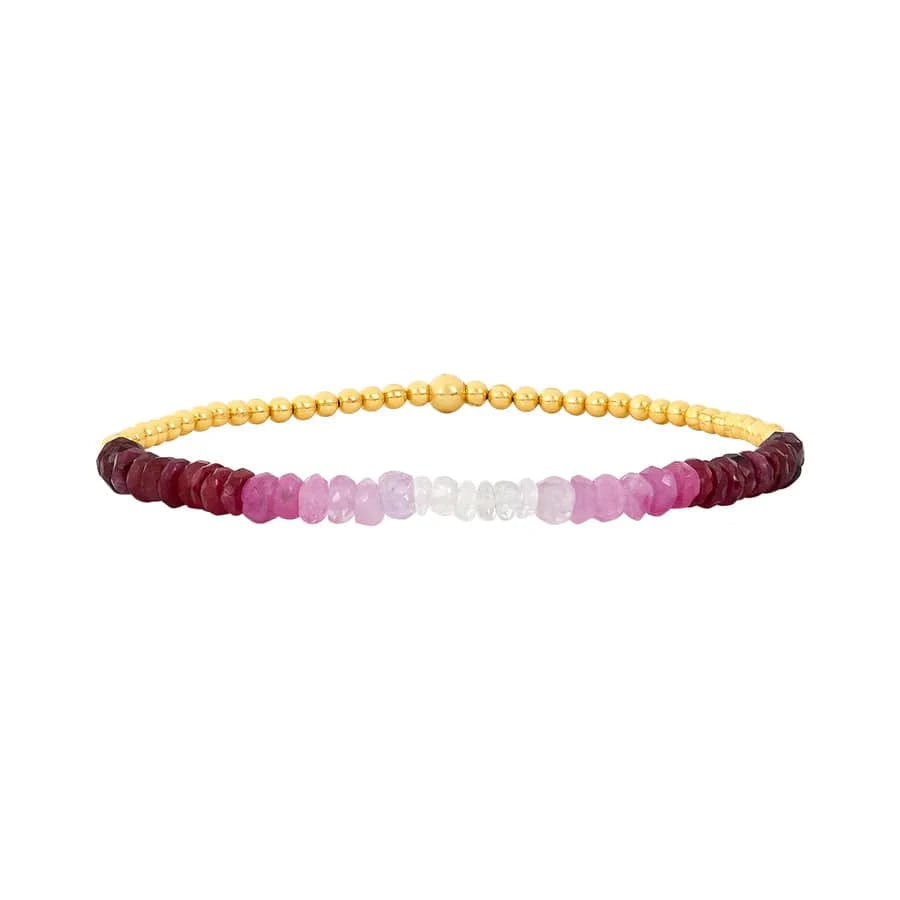 Karen Lazar BRACELETS 2MM Signature Bracelet with Ruby Ombré