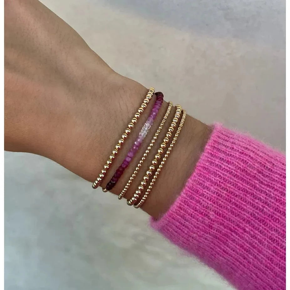 Karen Lazar BRACELETS 2MM Signature Bracelet with Ruby Ombré