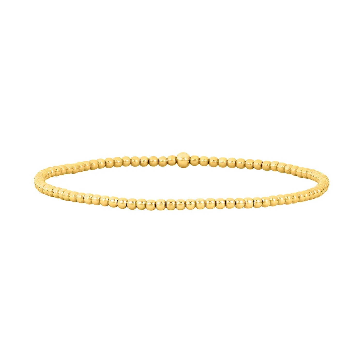 Karen Lazar BRACELETS 2mm Yellow Gold Bead Bracelet