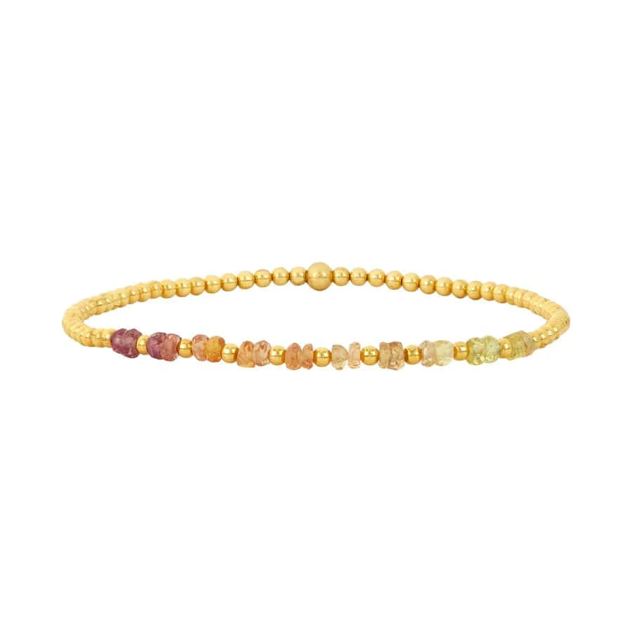 Karen Lazar BRACELETS 2mm Yellow Gold Bead Sunrise Ombre Bracelet