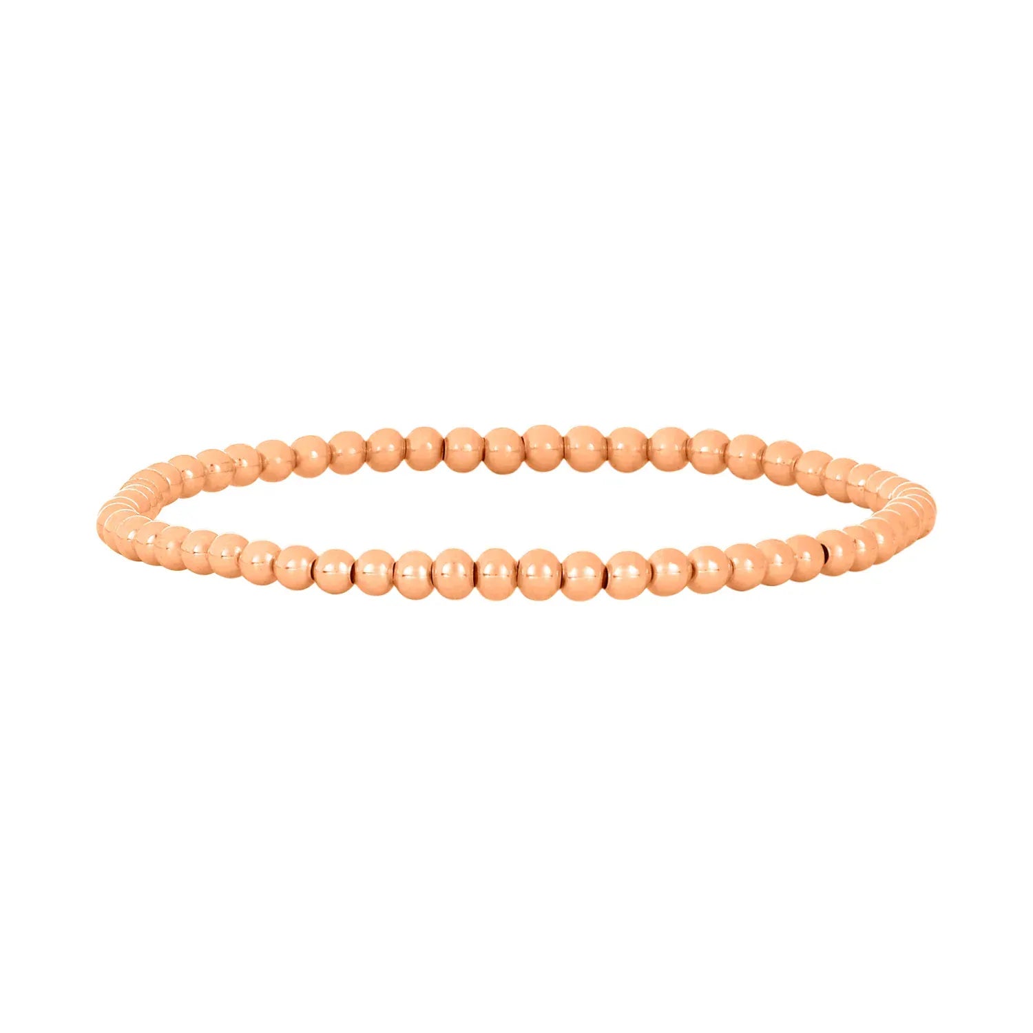 Karen Lazar BRACELETS 3mm Rose Gold Round Beaded Bracelet