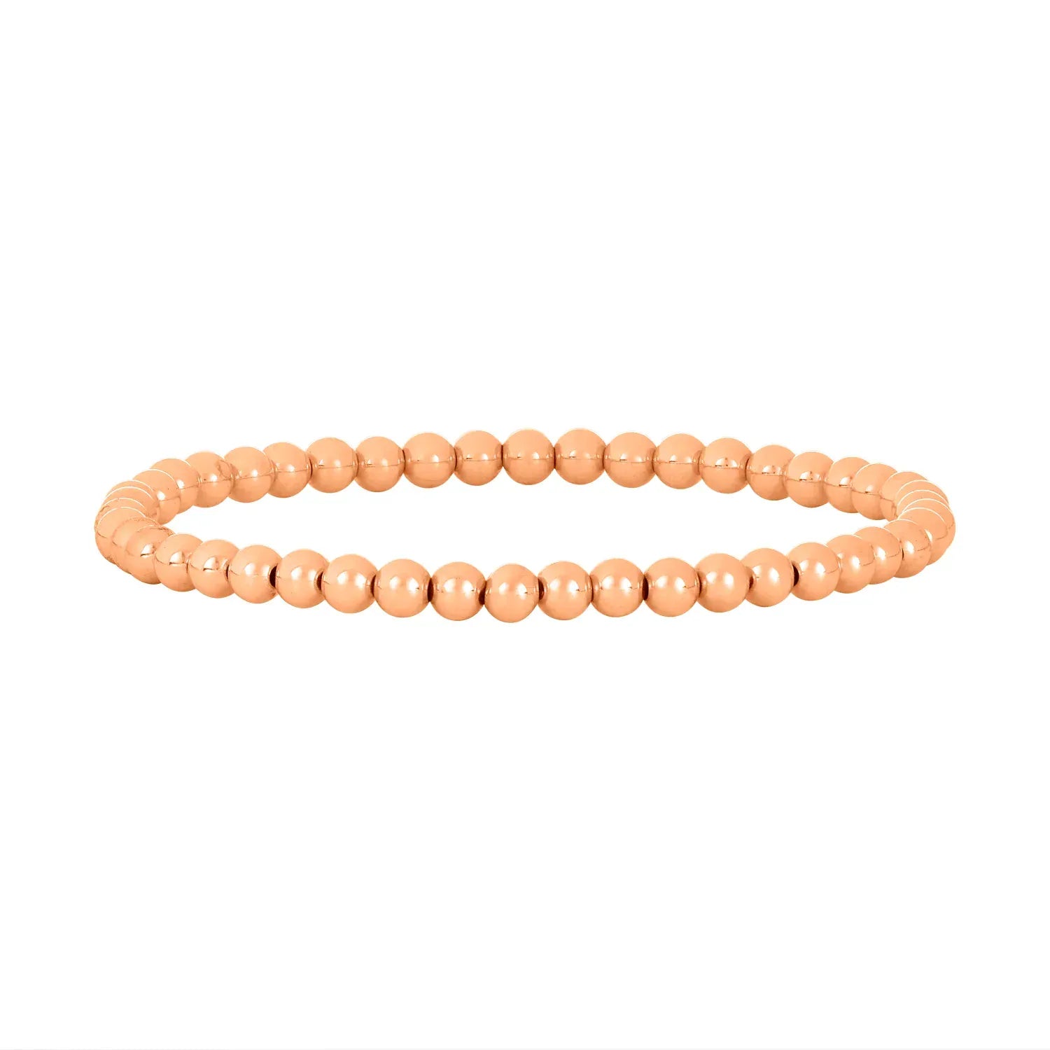 Karen Lazar BRACELETS 4mm Rose Gold Round Bead Bracelet