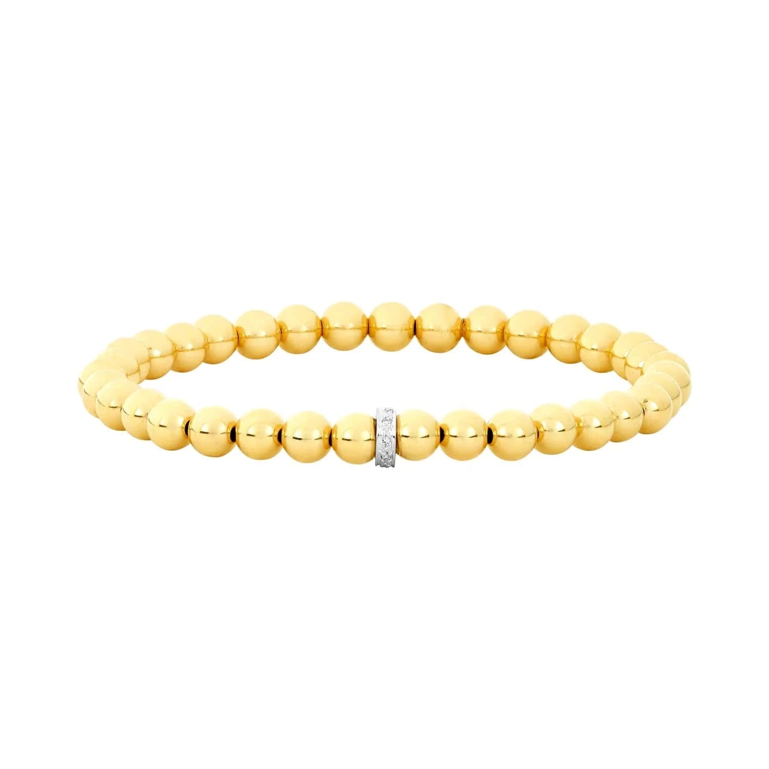 Karen Lazar BRACELETS 5mm Diamond Yellow Gold Diamond Rondelle Bracelet