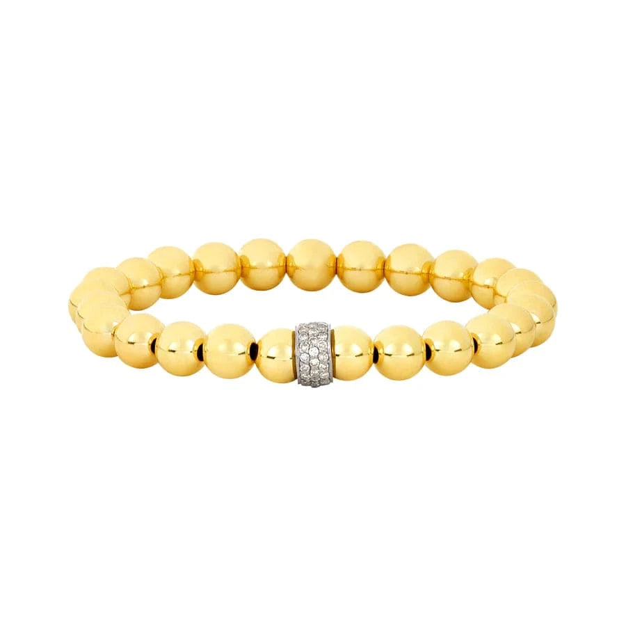 Karen Lazar BRACELETS 7mm Gold with Oxidized Diamond Rondelle Bracelet