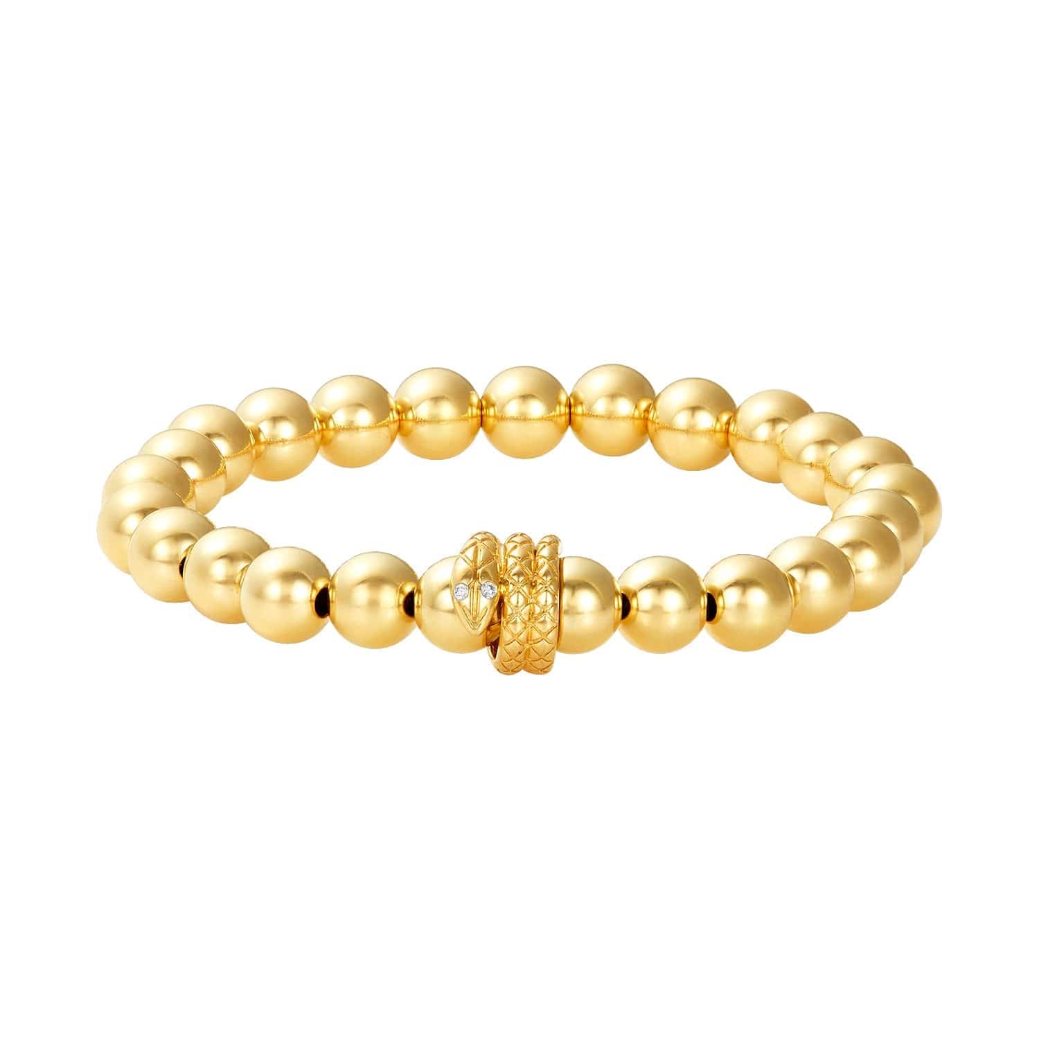 Karen Lazar Design BRACELETS 7mm Signature Bracelet with a 14k Snake Rondelle