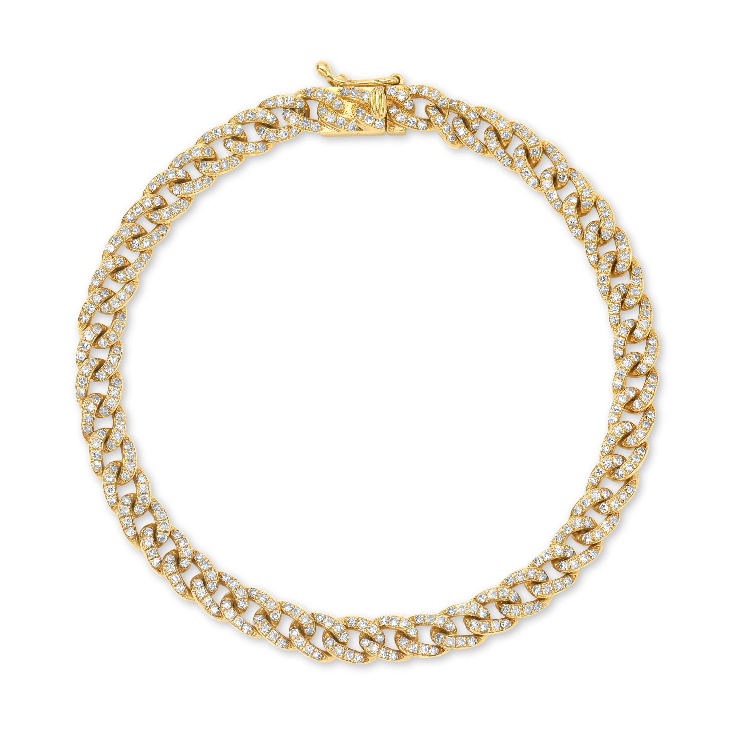 Curated Los Angeles BRACELETS Diamond Cuban Curb Chain Bracelet