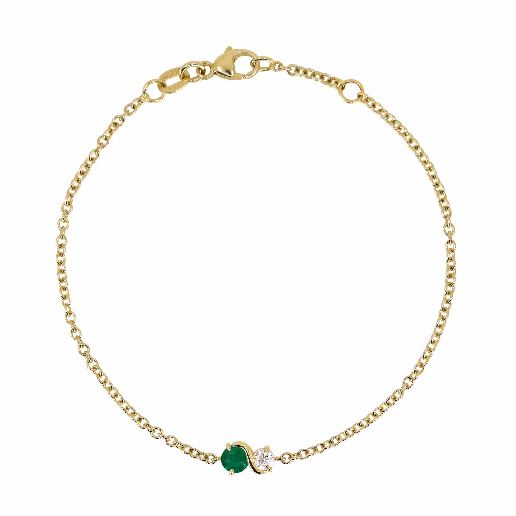 FADE TO BLACK STUDIO BRACELETS Infinite Emerald Bracelet