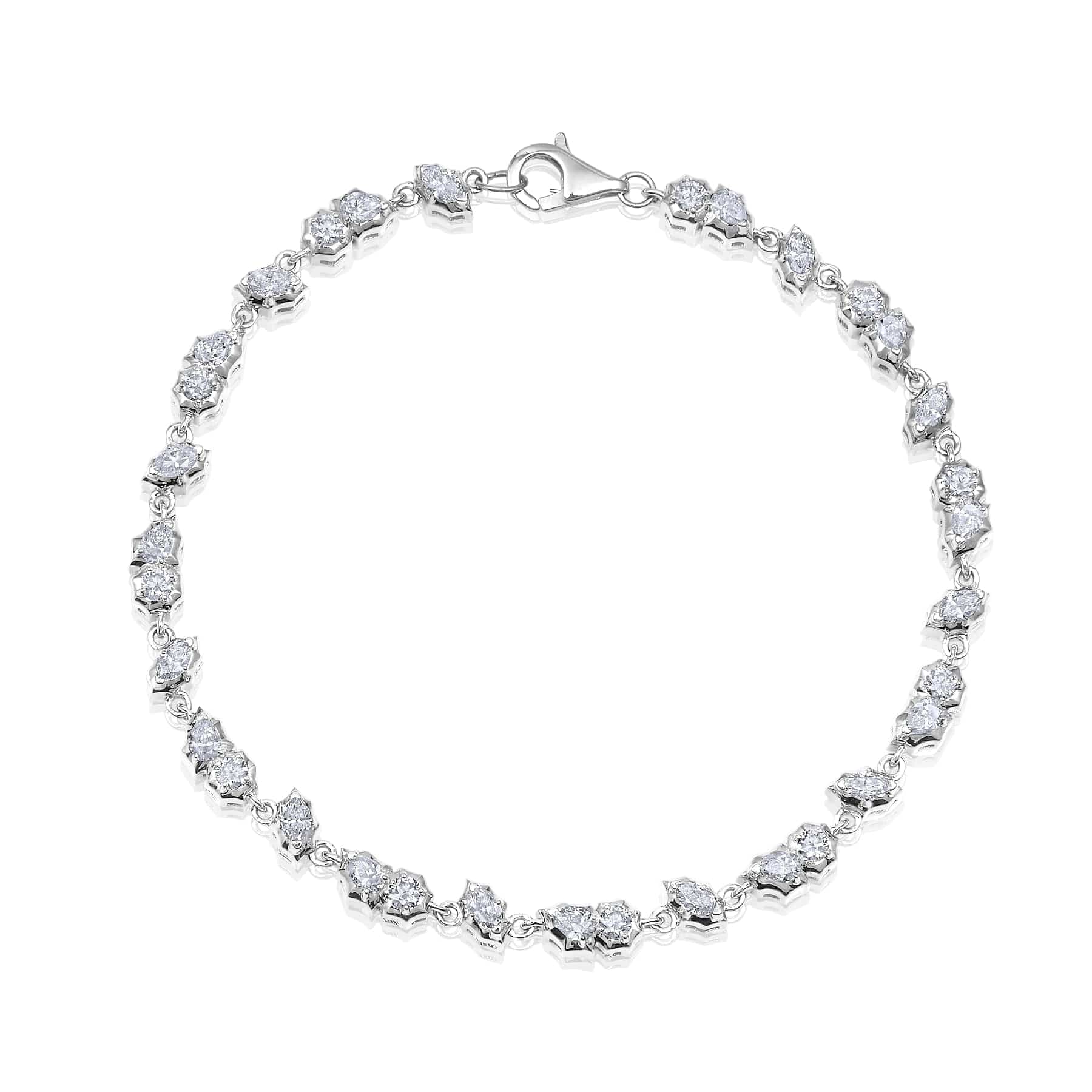 CLA BRACELETS Marquise Spike Diamond Tennis Bracelet