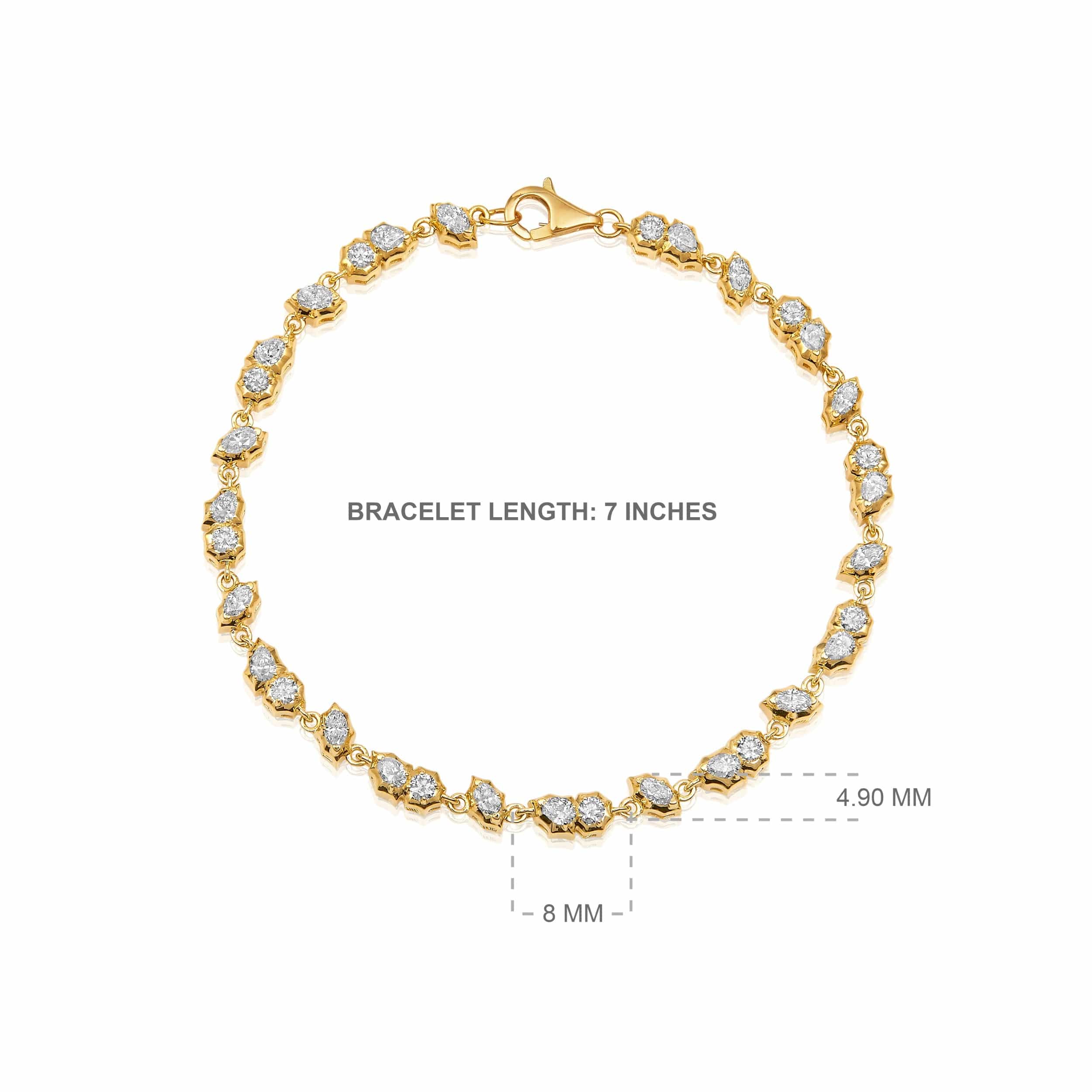 CLA BRACELETS Marquise Spike Diamond Tennis Bracelet