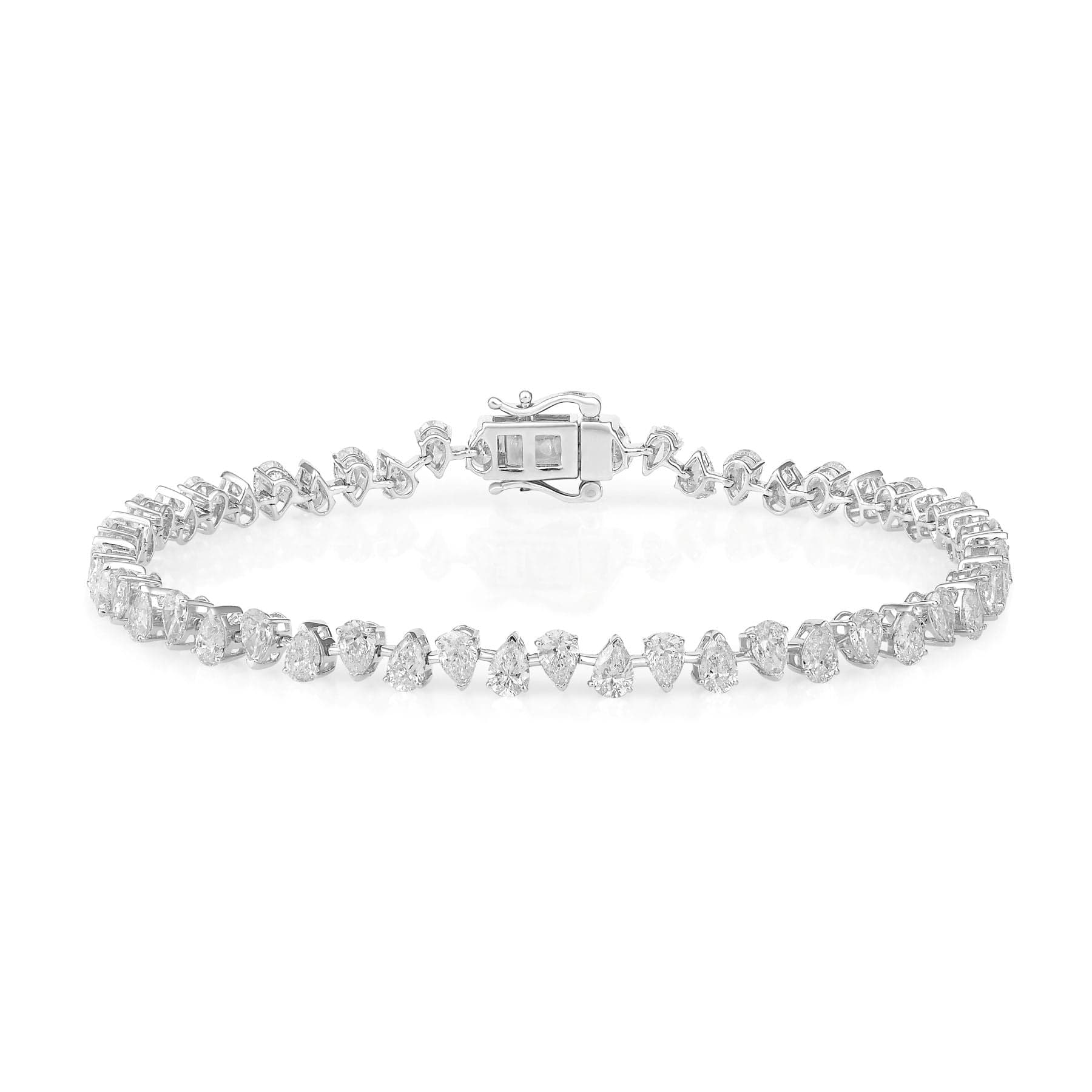 CLA BRACELETS Pear Diamond Yellow Gold Tennis Bracelet