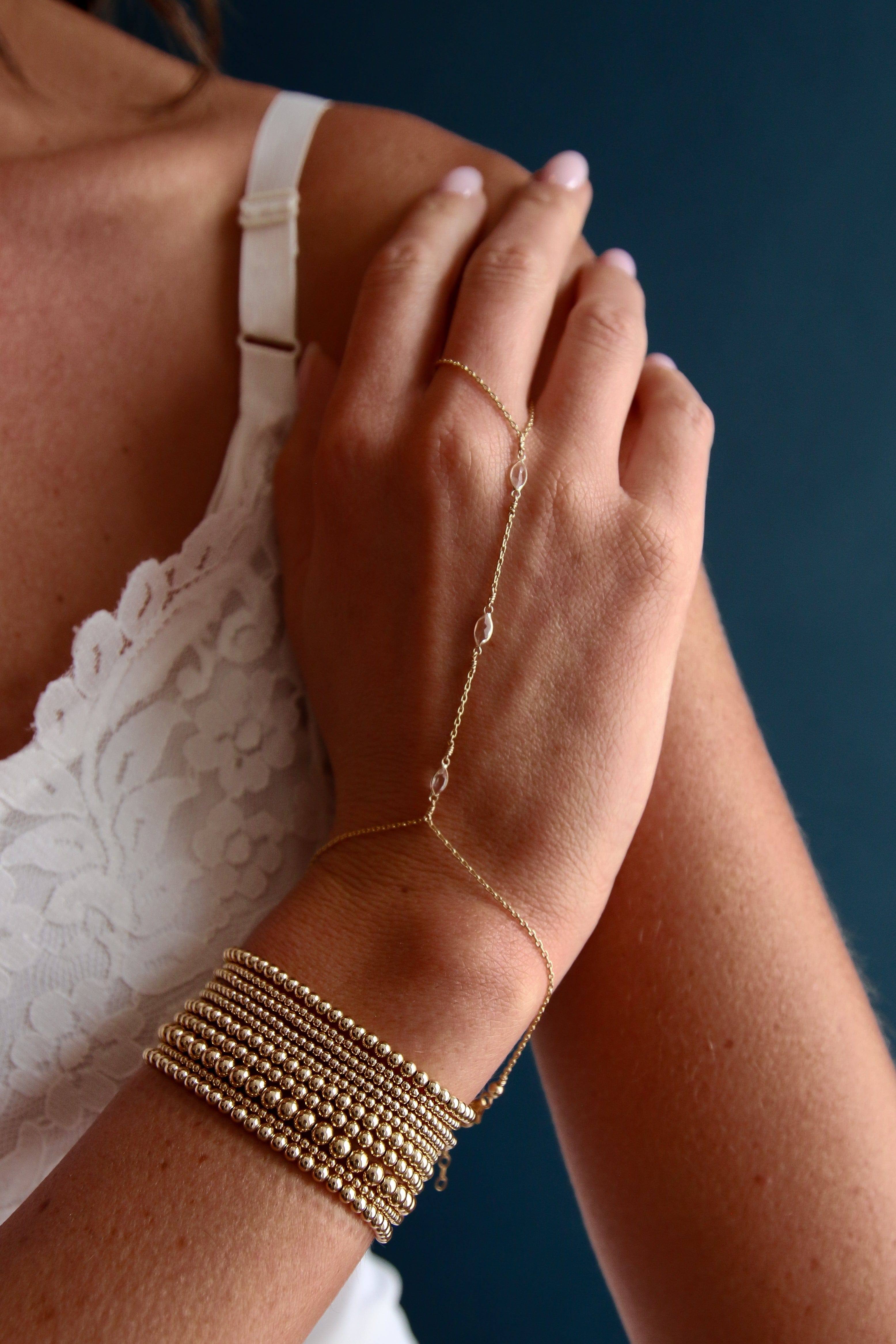 Karen Lazar Design BRACELETS The Embrace Hand Chain