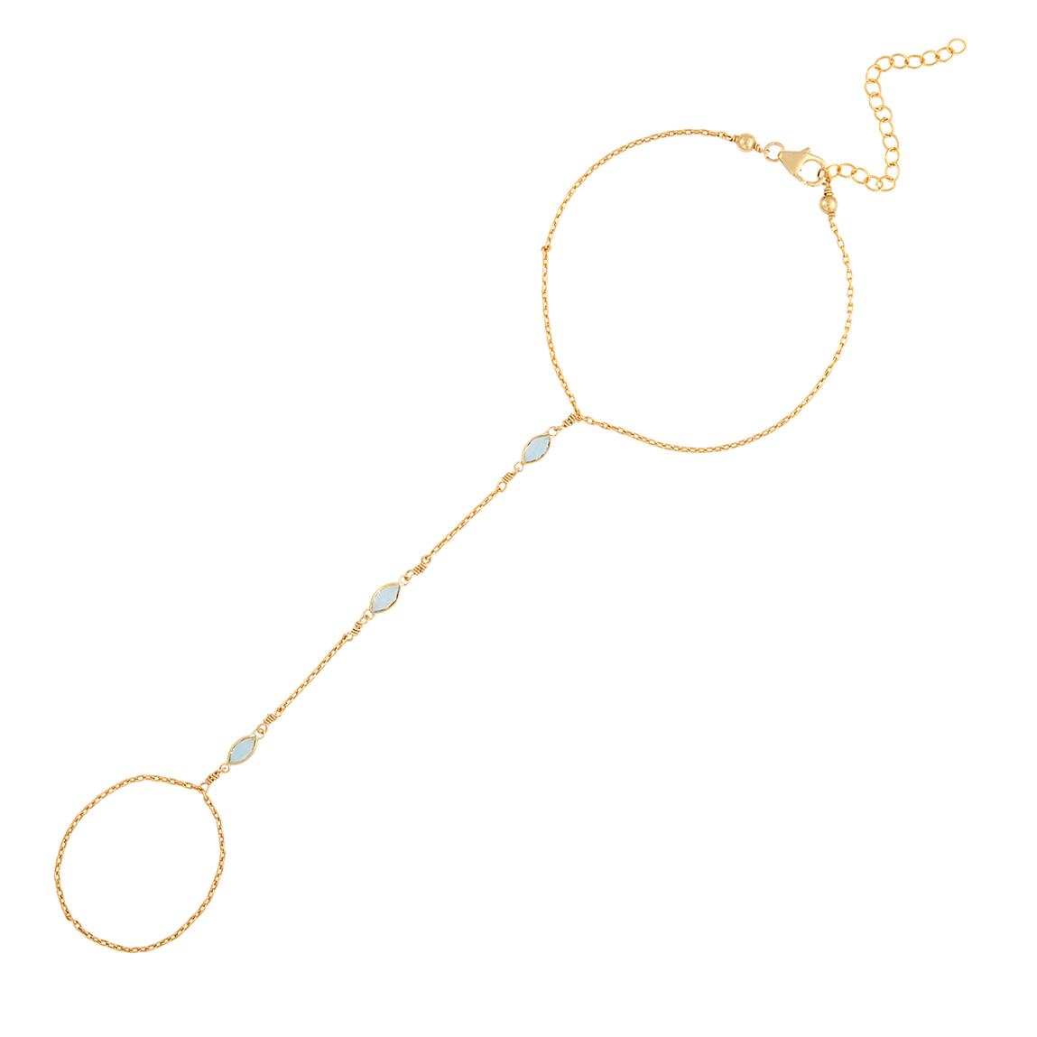 Karen Lazar Design BRACELETS Blue Topaz The Embrace Hand Chain