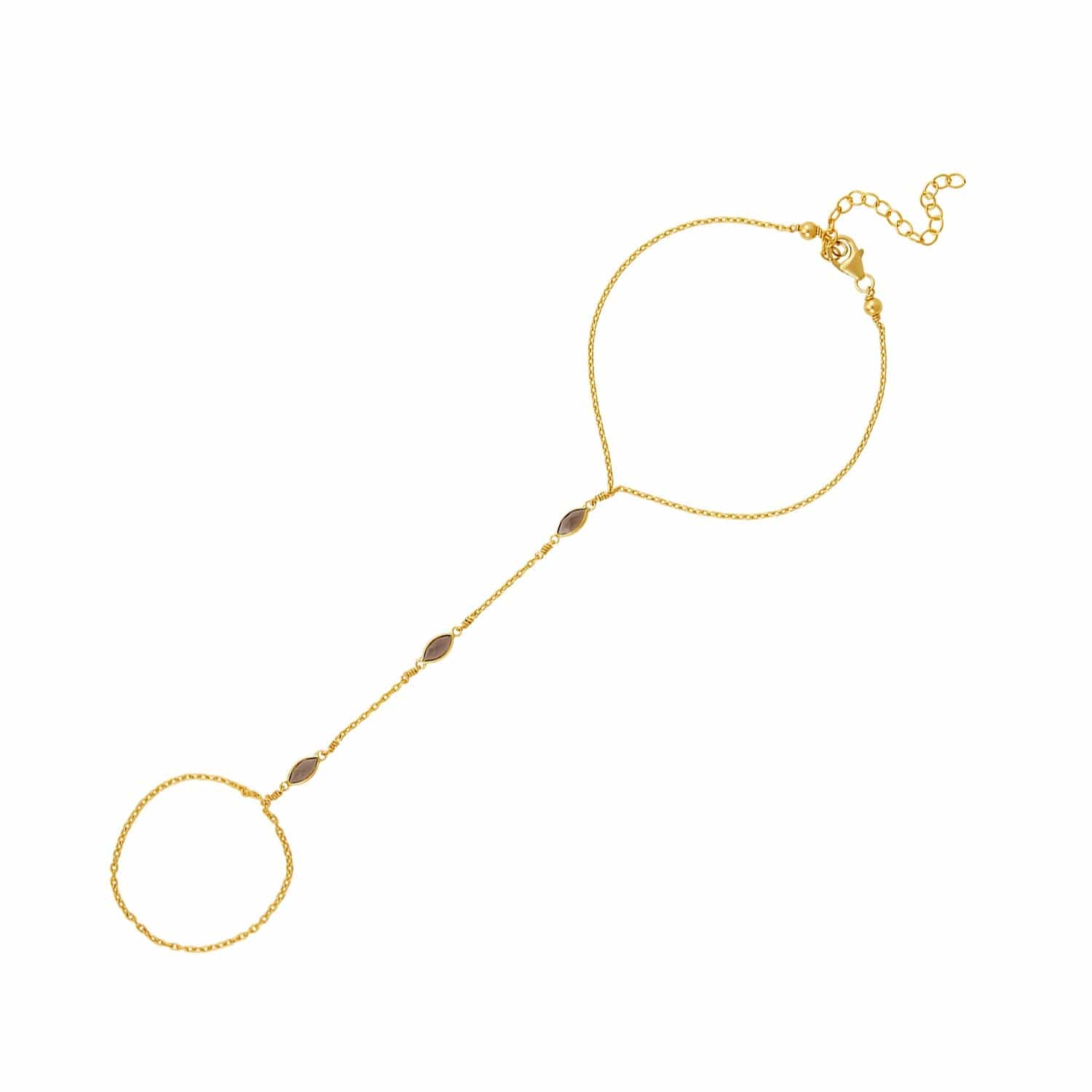 Karen Lazar Design BRACELETS Smokey Topaz The Embrace Hand Chain