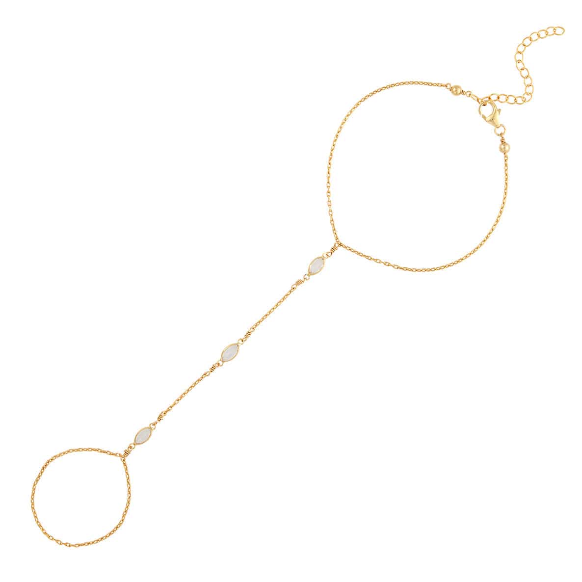 Karen Lazar Design BRACELETS White Topaz The Embrace Hand Chain