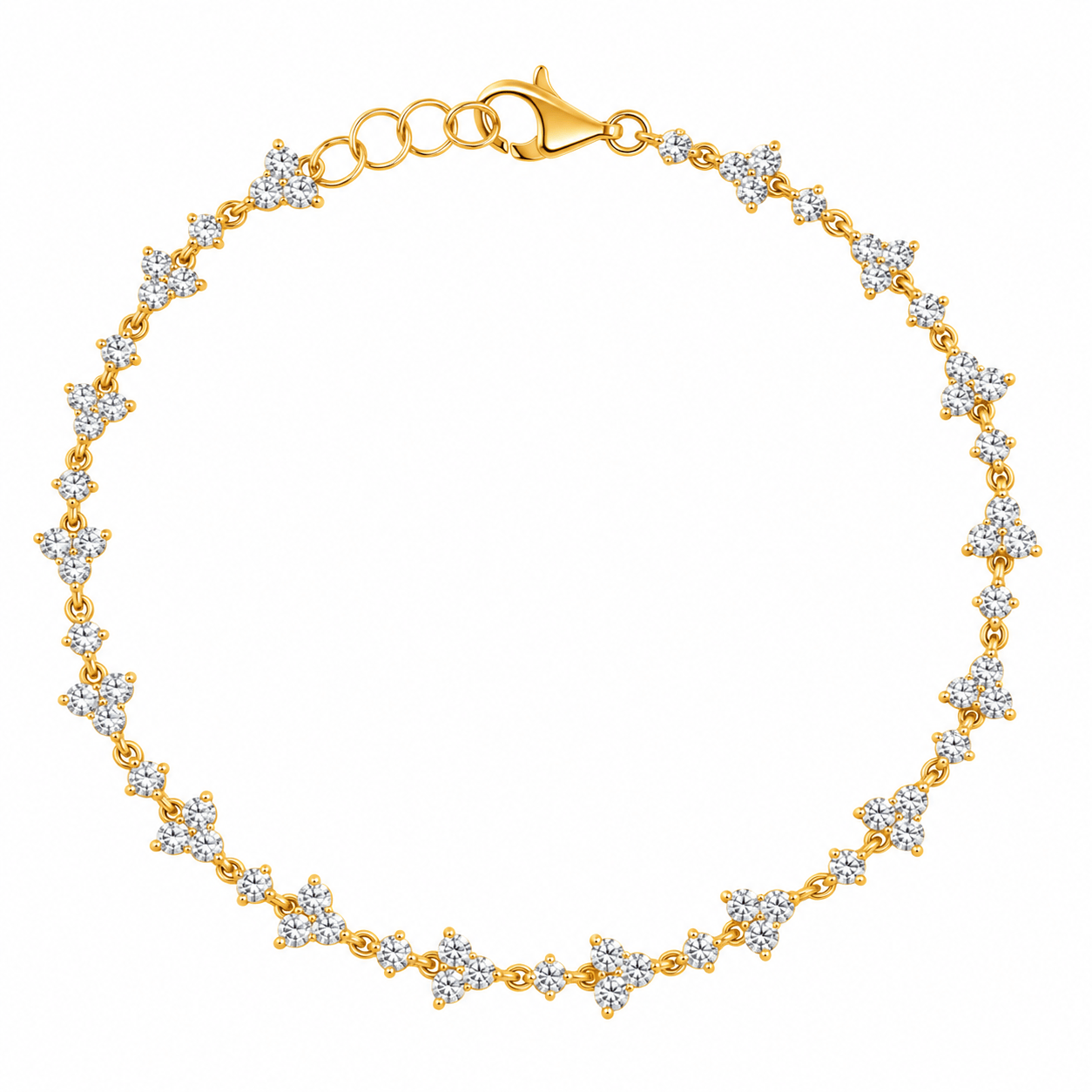CLA BRACELETS Trio Link Diamond Tennis Bracelet