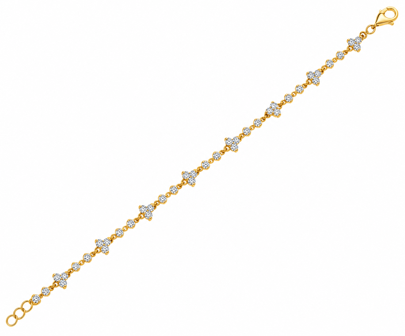 CLA BRACELETS Trio Link Diamond Tennis Bracelet