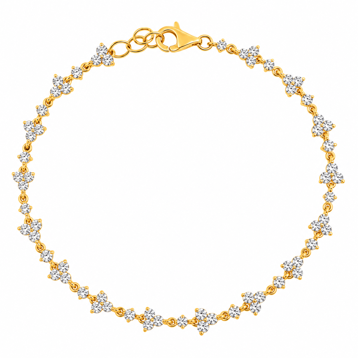 CLA BRACELETS Trio Link Diamond Tennis Bracelet
