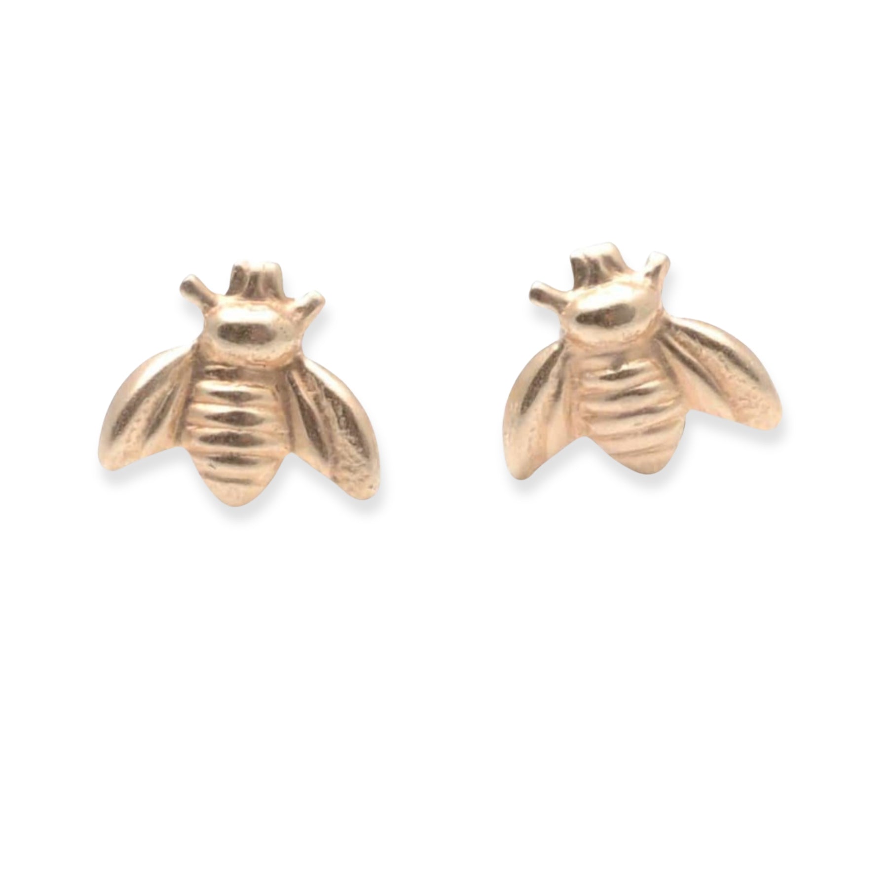 Bumble Bee Yellow Gold Studs