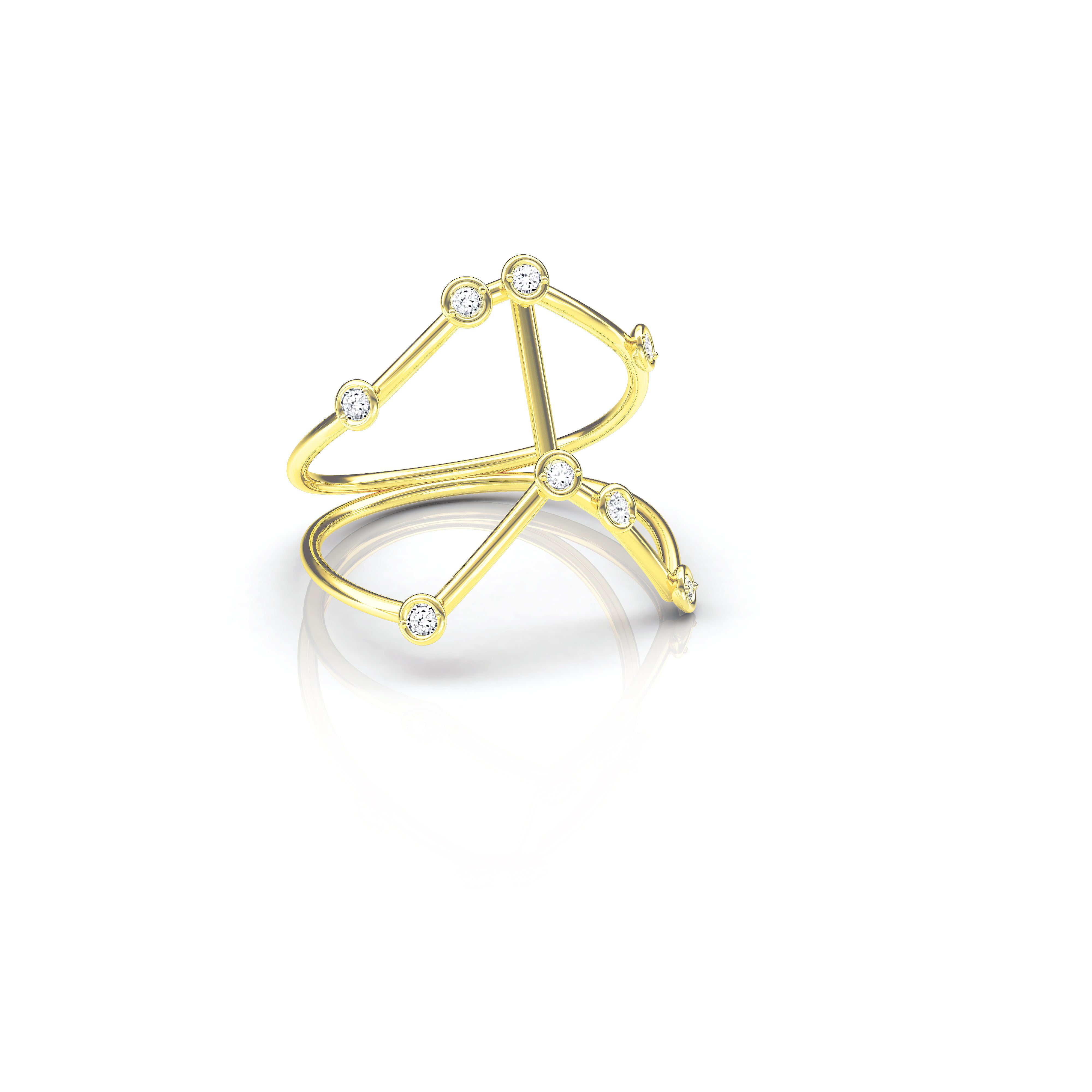 Cancer Constellation Diamond Ring