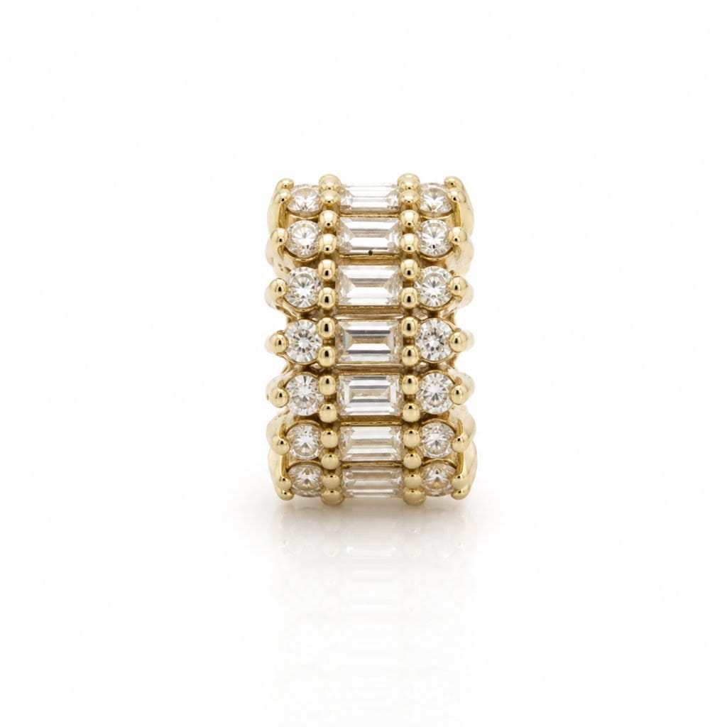 CLA CHARMS Baguette Diamond Spike Rondelle