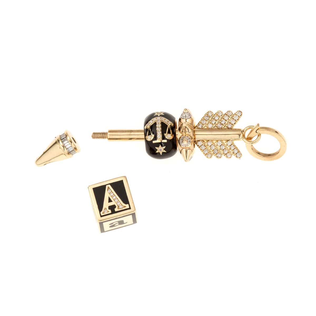 Adina Reyter CHARMS Diamond Arrow Hinged Charm for Big Beads