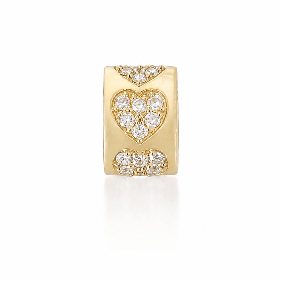 Curated Los Angeles CHARMS Diamond Heart Rondelle