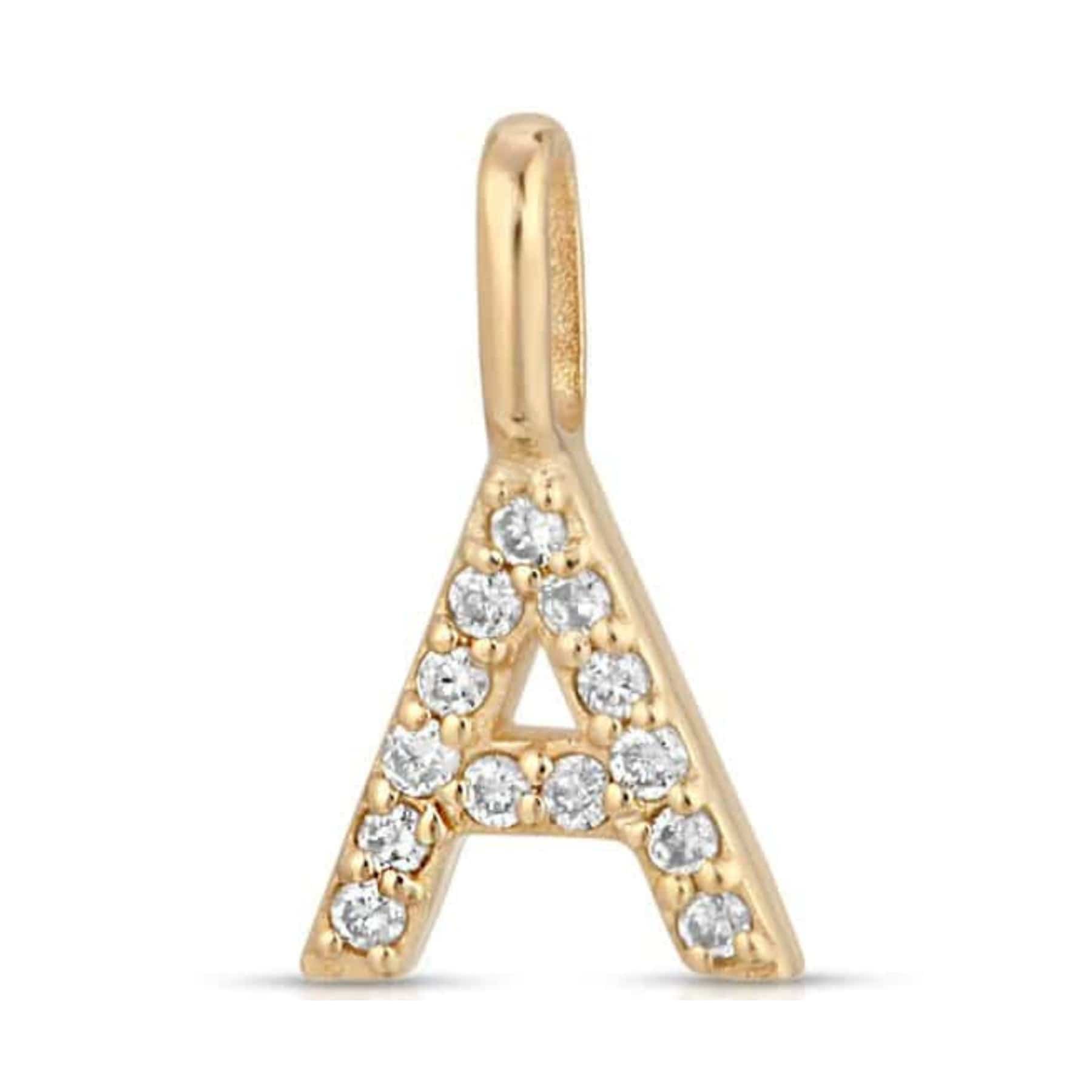 CLA CHARMS Diamond Letter Initial Gold Charms
