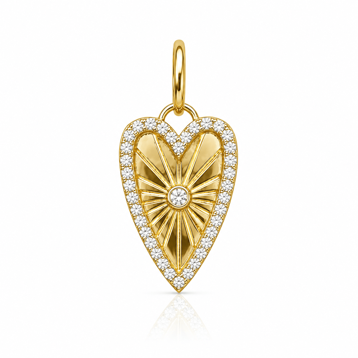 Lumiere CHARMS Elongated Diamond Heart Charm