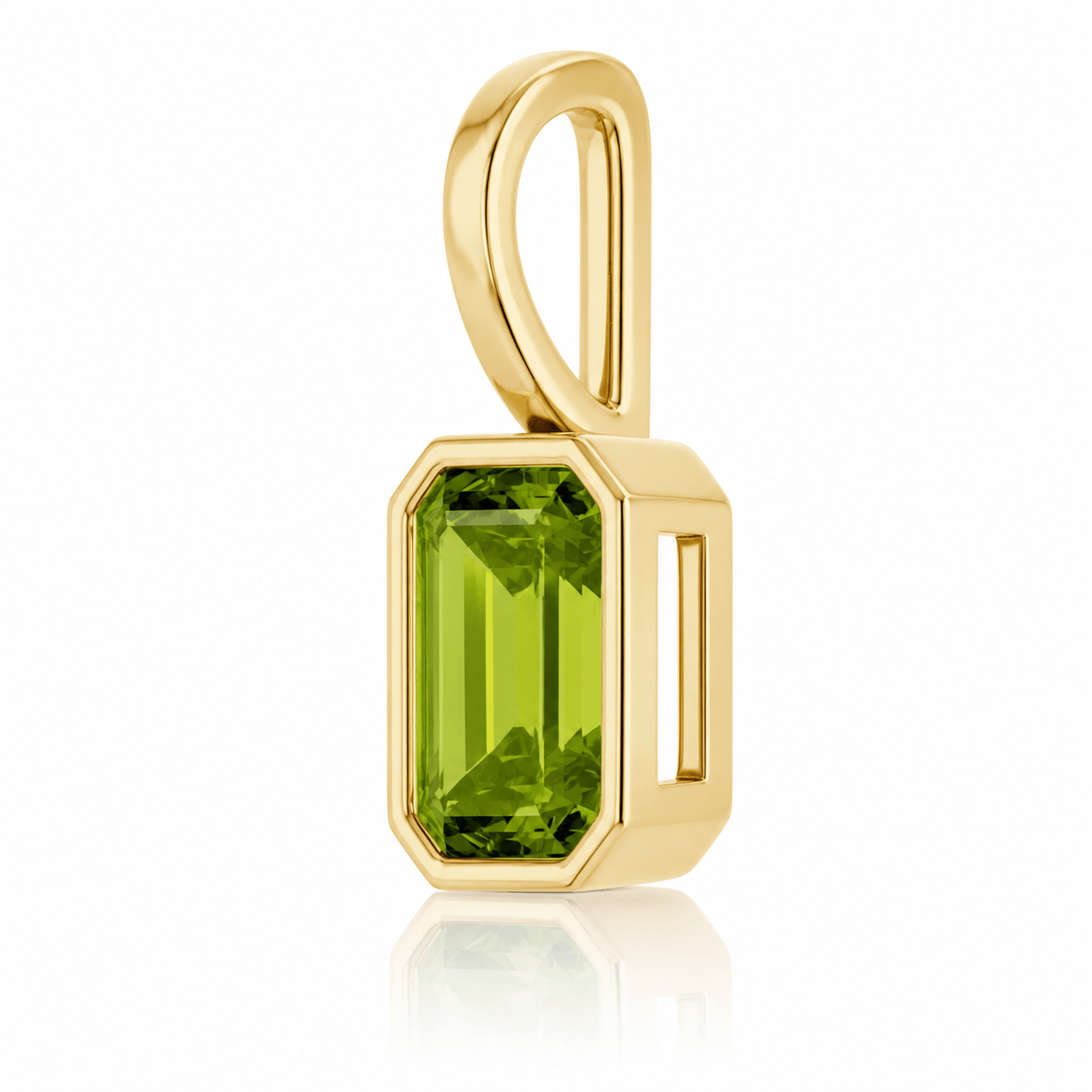 CLA CHARMS Emerald Cut Peridot Pendant