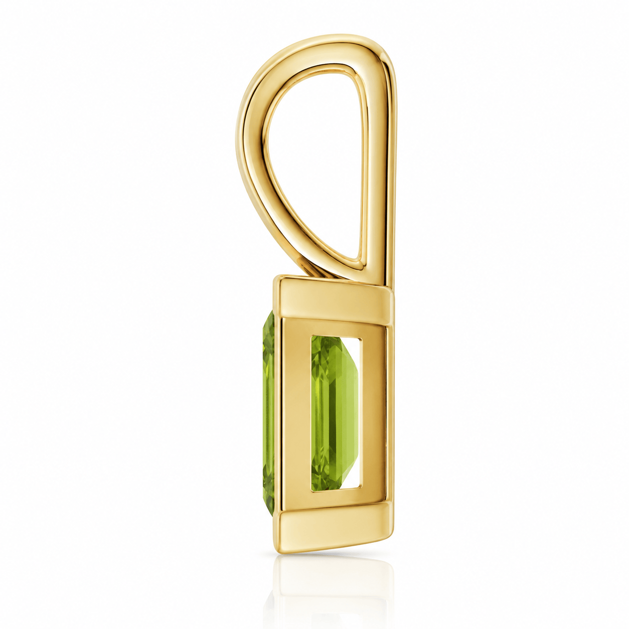 CLA CHARMS Emerald Cut Peridot Pendant