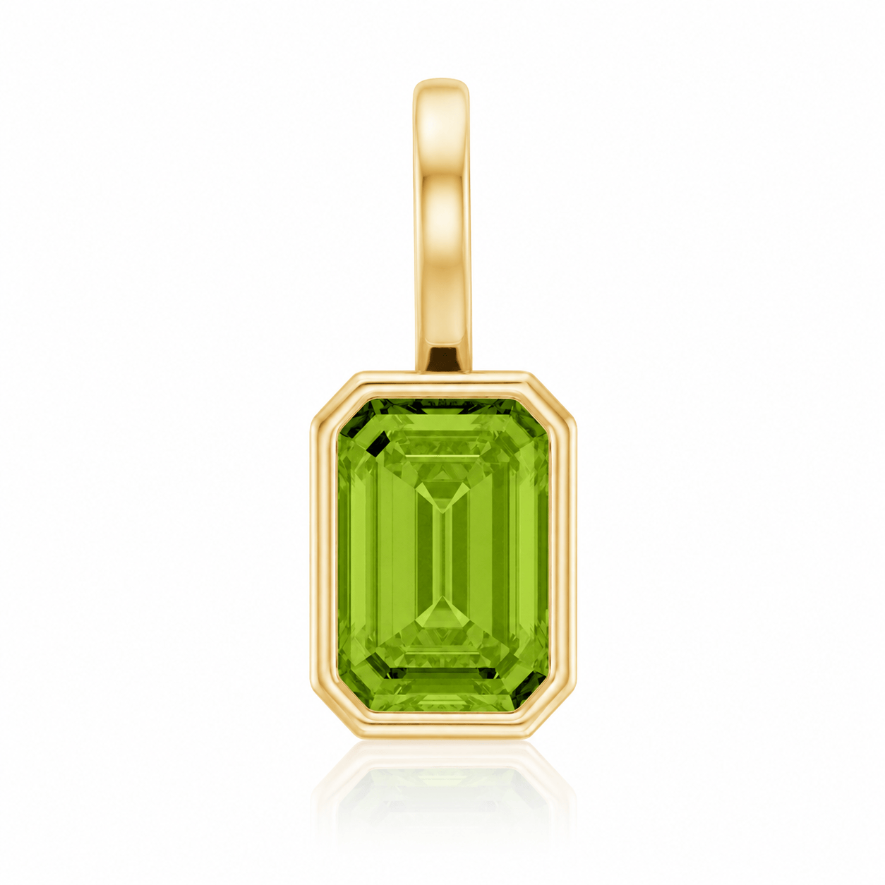 CLA CHARMS Emerald Cut Peridot Pendant