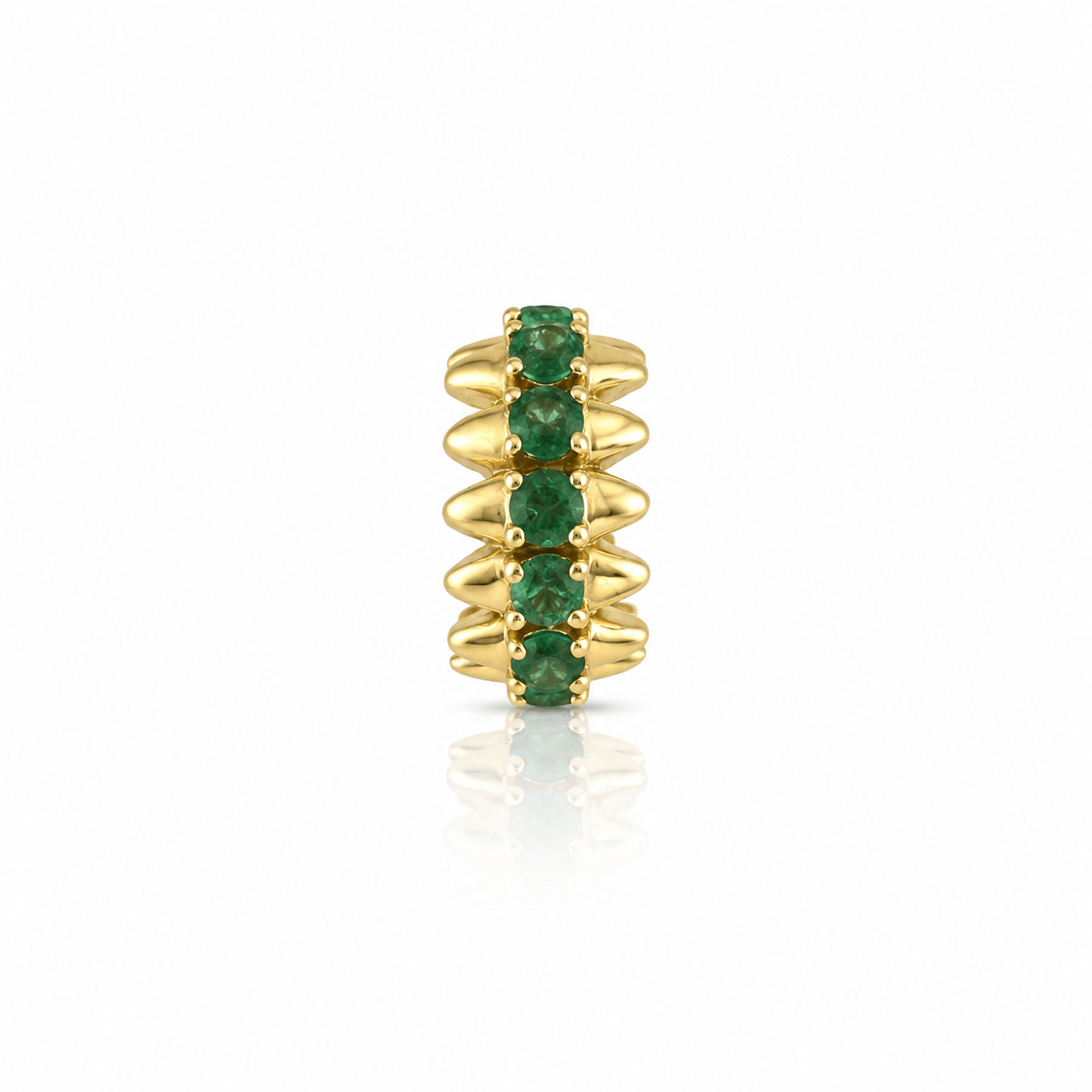 Curated Los Angeles CHARMS Emerald Spike Rondelle