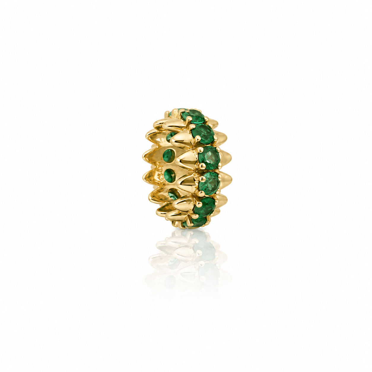 Curated Los Angeles CHARMS Emerald Spike Rondelle