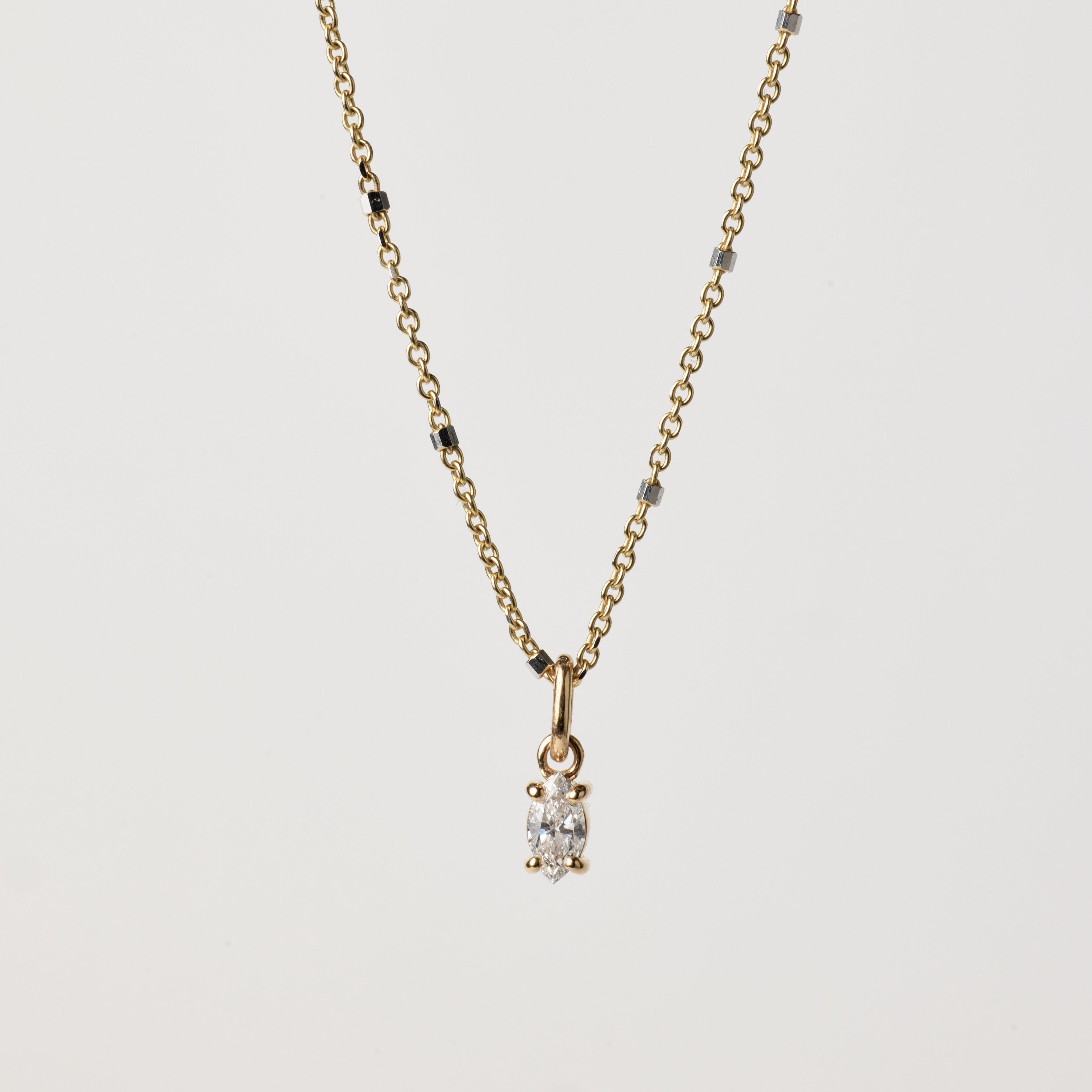 FADE TO BLACK STUDIO CHARMS Luna Diamond Marquise Charm