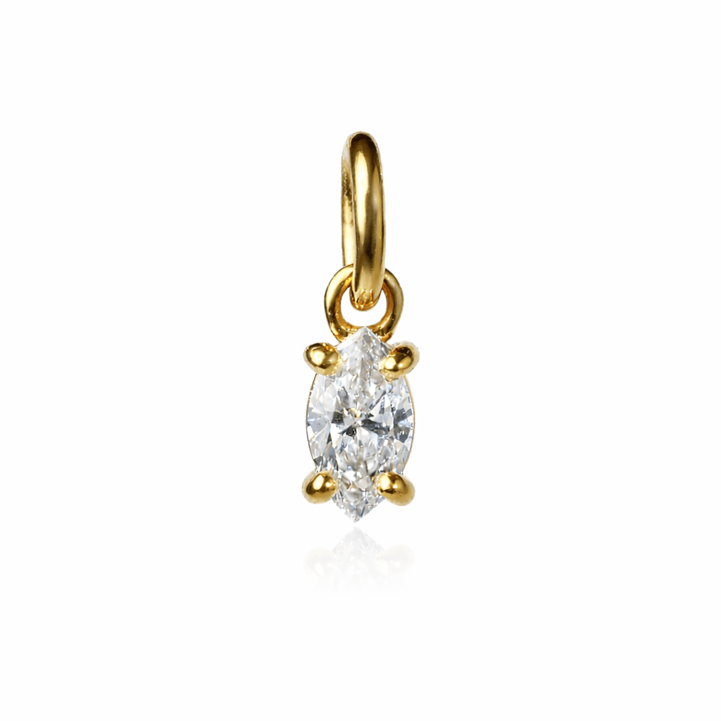 FADE TO BLACK STUDIO CHARMS Luna Diamond Marquise Charm