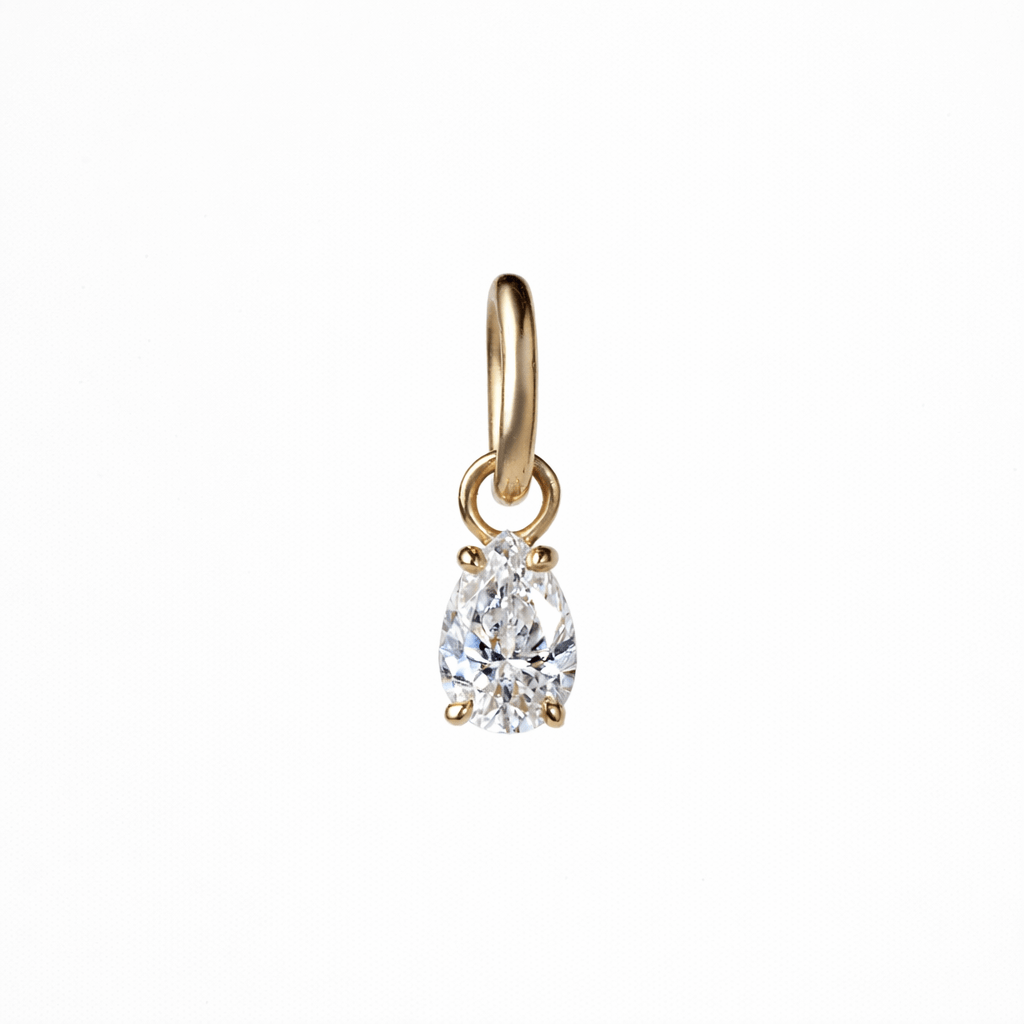 FADE TO BLACK STUDIO CHARMS Luna Diamond Pear Charm