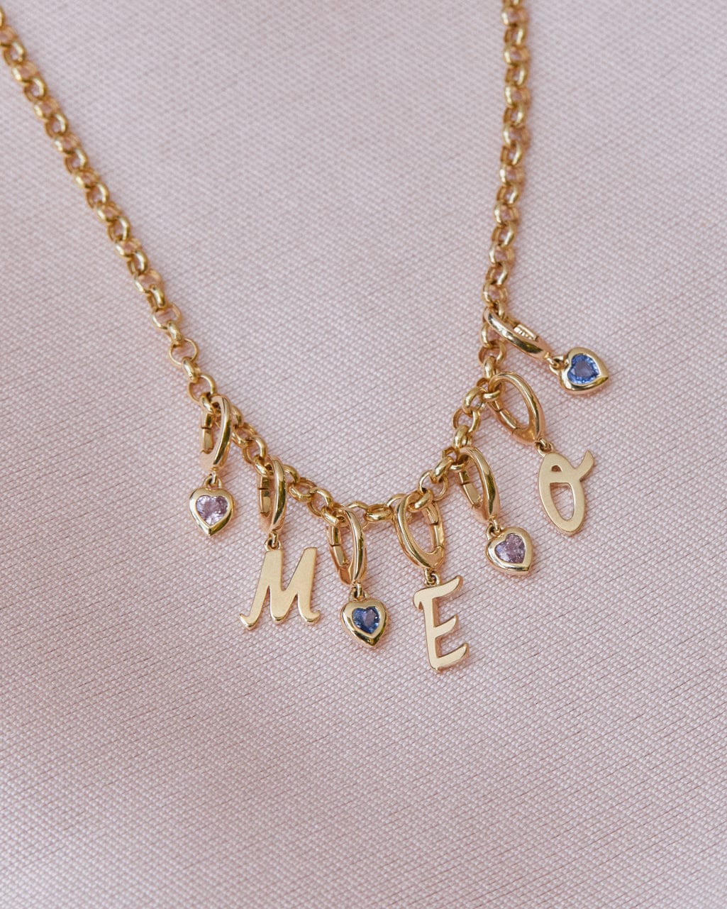 EF COLLECTION CHARMS 14k Yellow Gold Mini Blue Sapphire Heart Clip Charm
