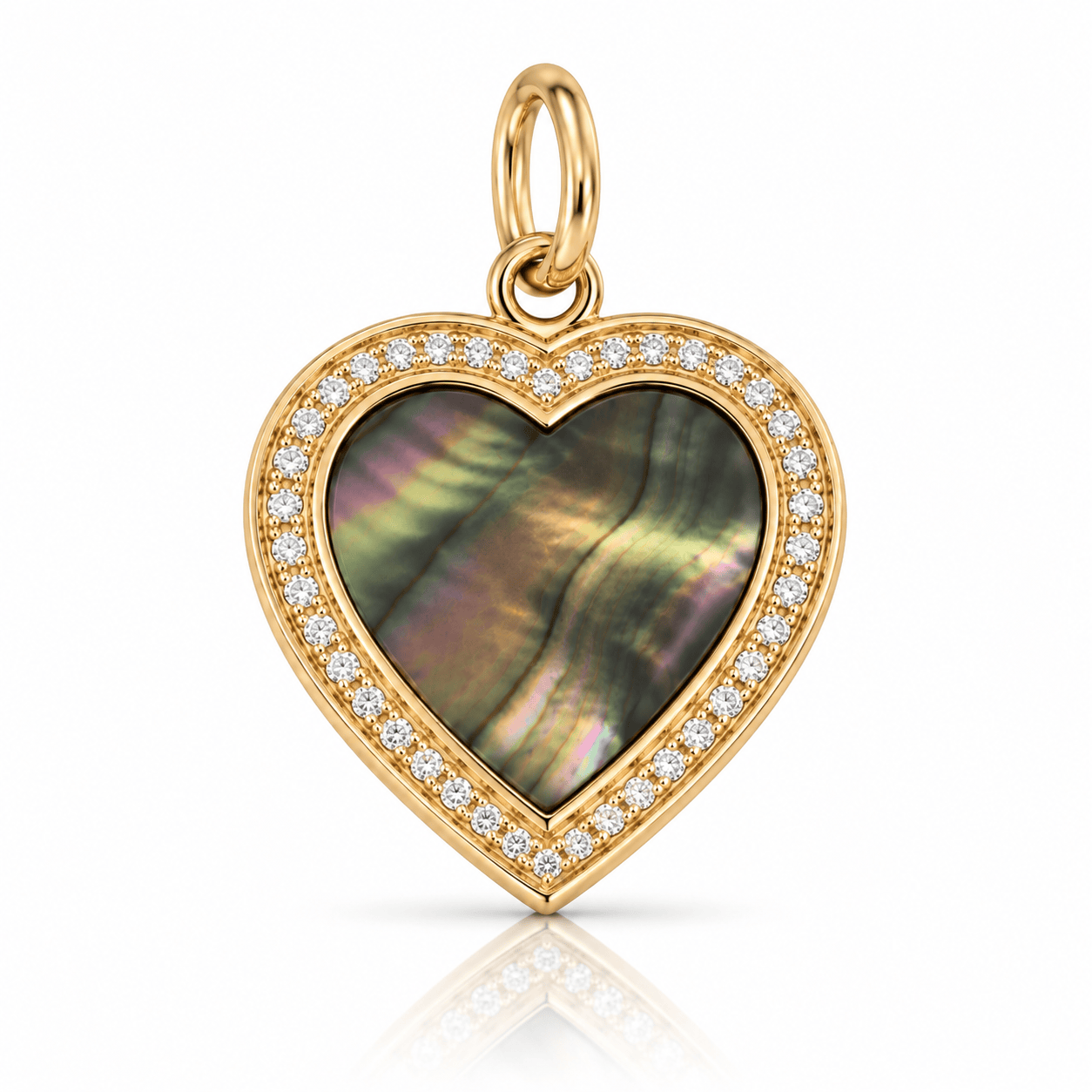 CLA CHARMS Mother of Pearl Heart Charm