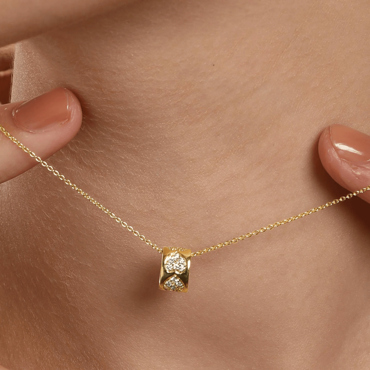 Curated Los Angeles CHARMS Natural Diamond Heart Bead Charm