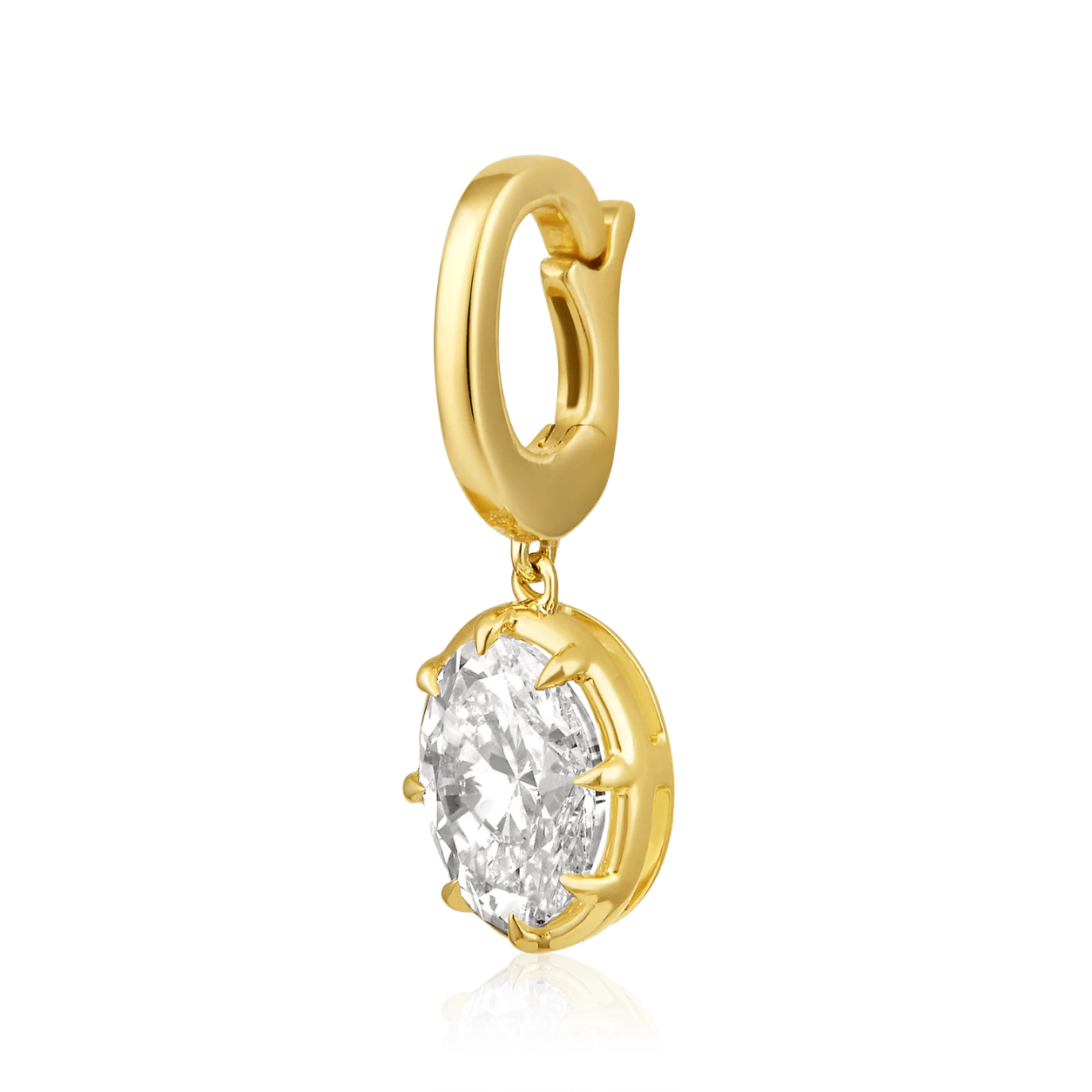 Curated Los Angeles CHARMS Natural Diamond Oval Pendant Charm