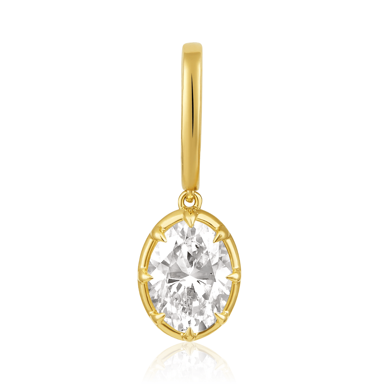 Curated Los Angeles CHARMS Natural Diamond Oval Pendant Charm
