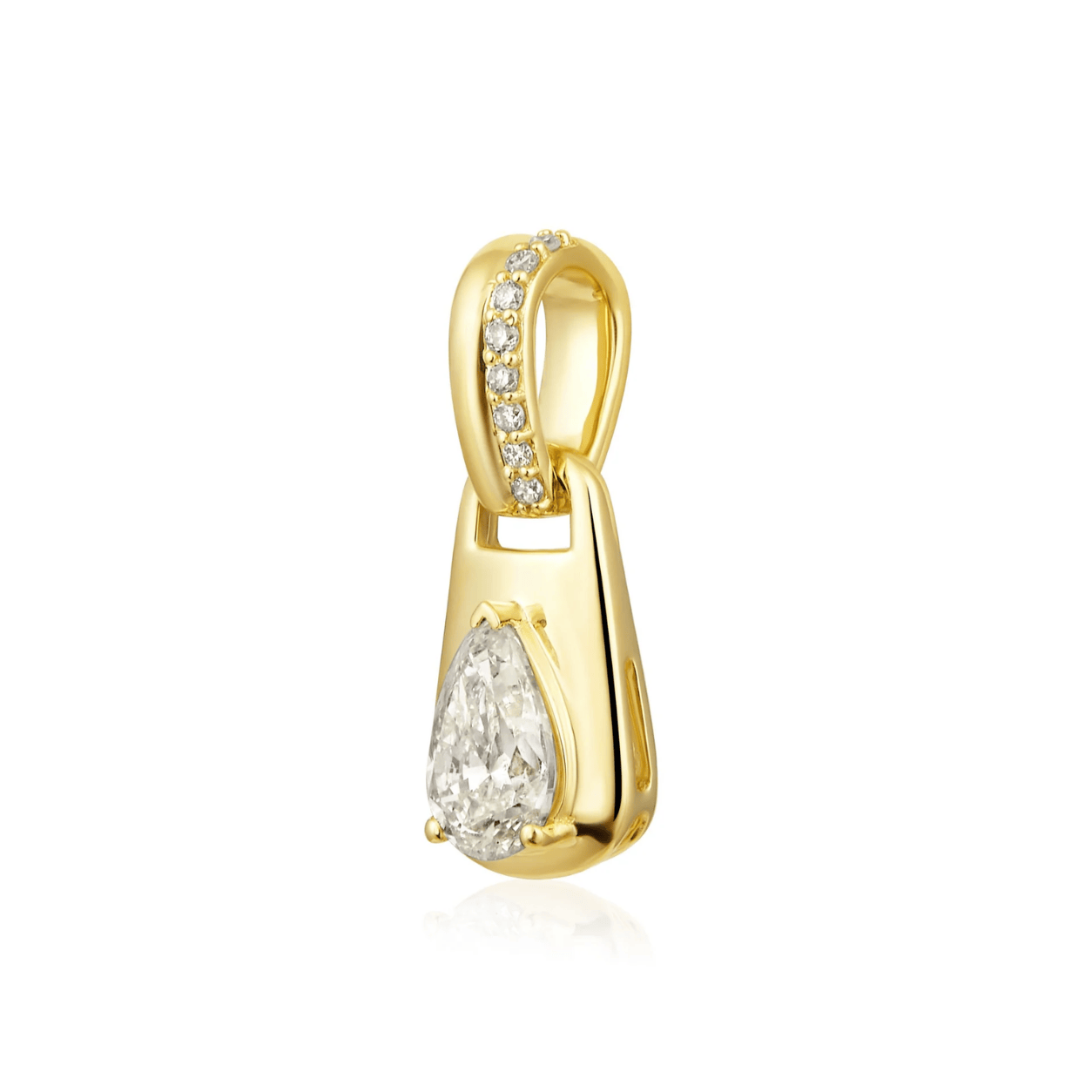 Curated Los Angeles CHARMS Natural Diamond Pear Pave Charm Pendant