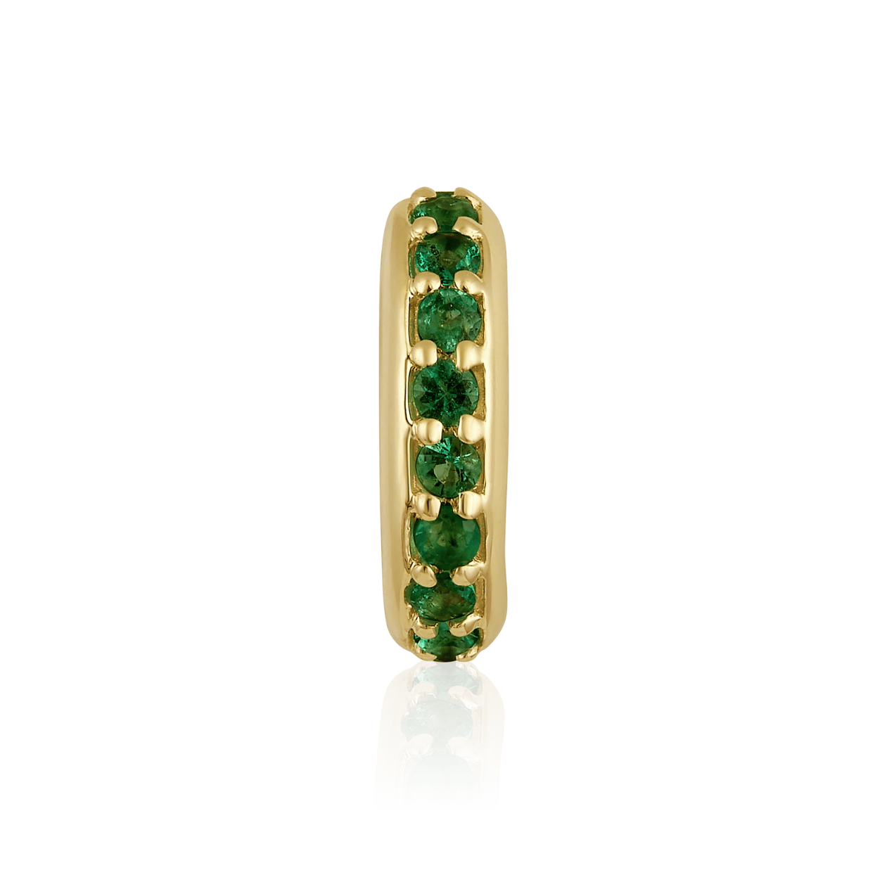 Curated Los Angeles CHARMS Natural Emerald Eternity Bead Pendant Charm