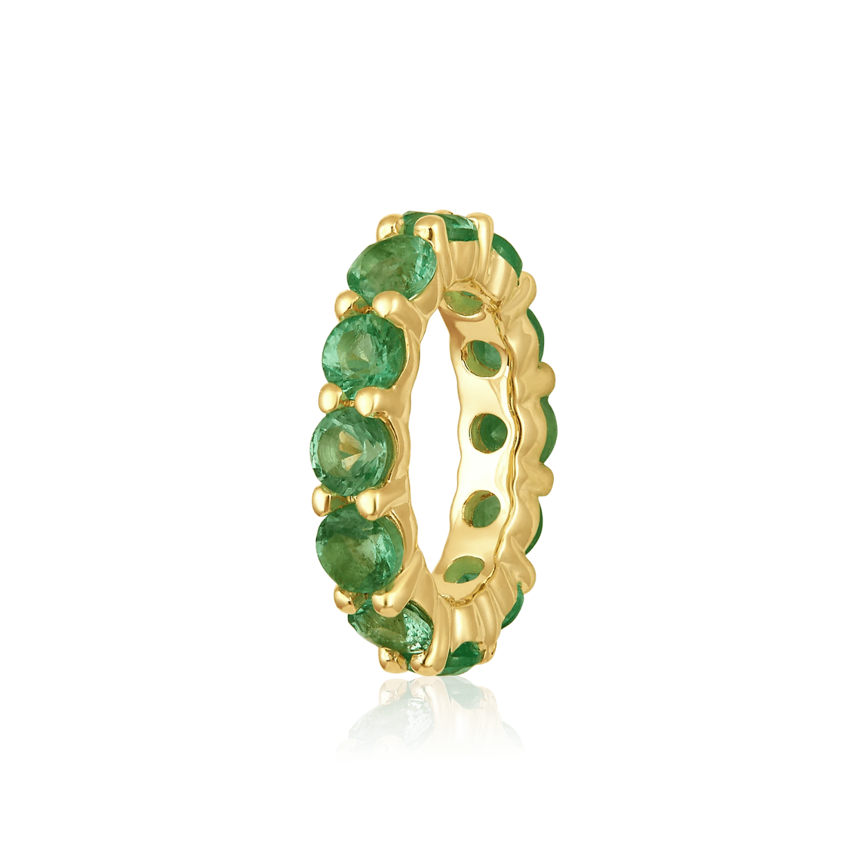 Curated Los Angeles CHARMS Natural Emerald Eternity Rondelle Bead Charm