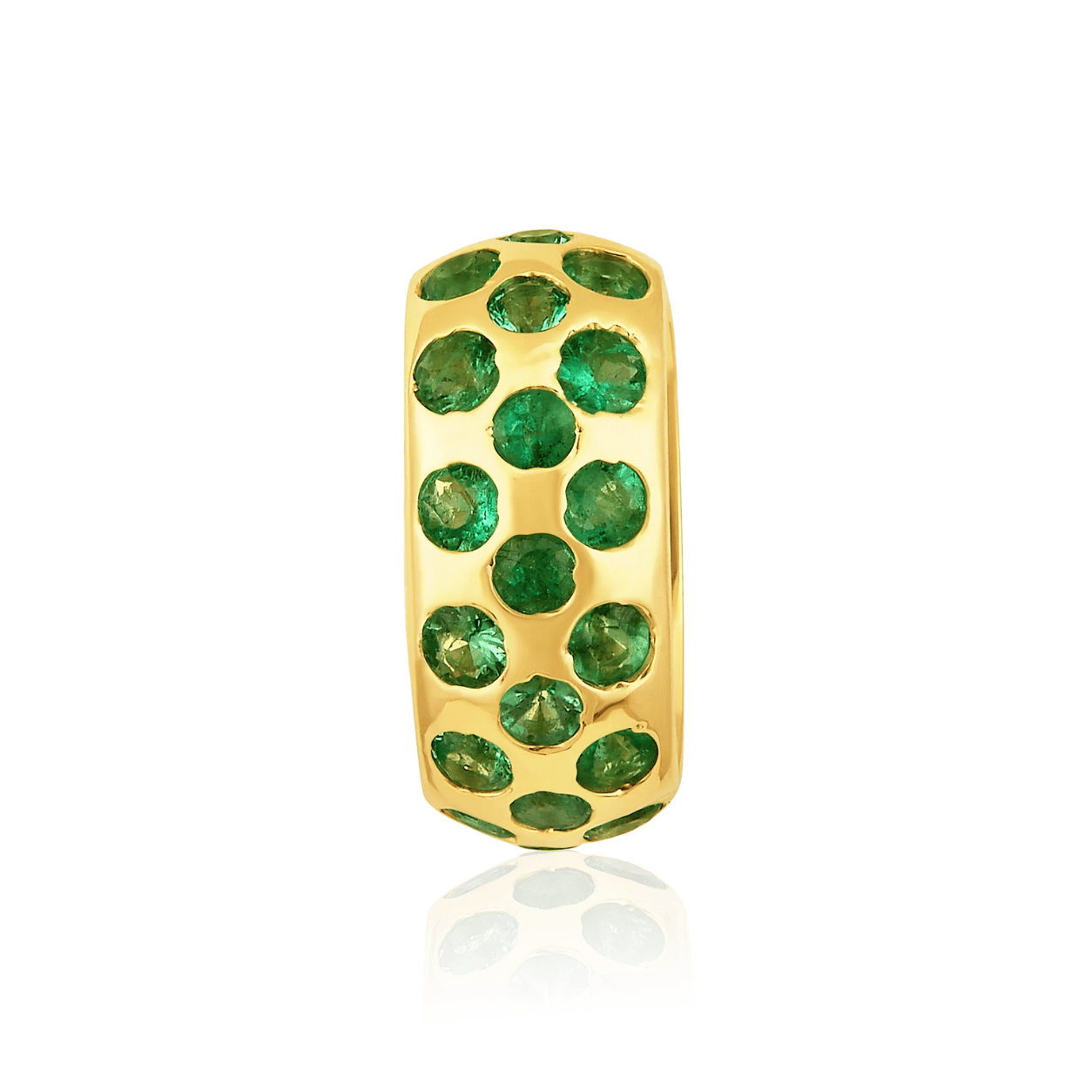 Curated Los Angeles CHARMS Natural Emerald Rondelle Bead Pendant Charm