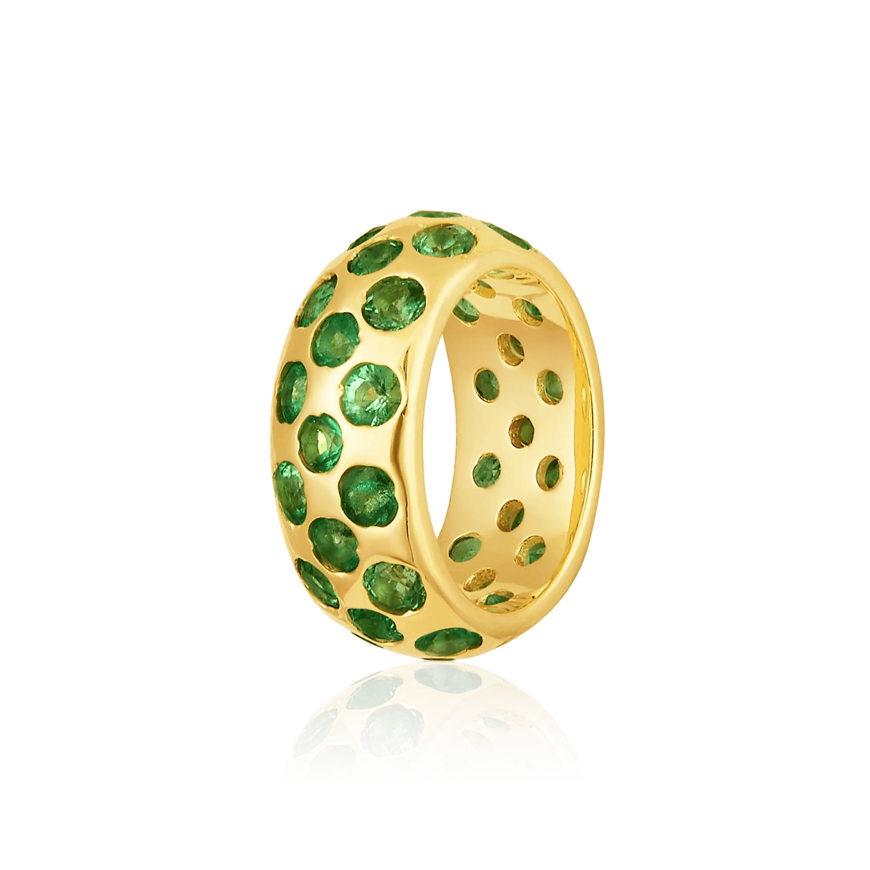 Curated Los Angeles CHARMS Natural Emerald Rondelle Bead Pendant Charm