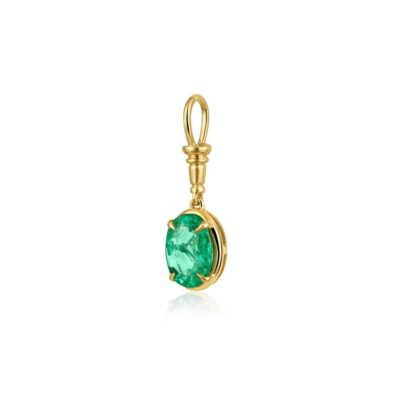 Curated Los Angeles CHARMS Oval Column Drop Claw Charm Pendant