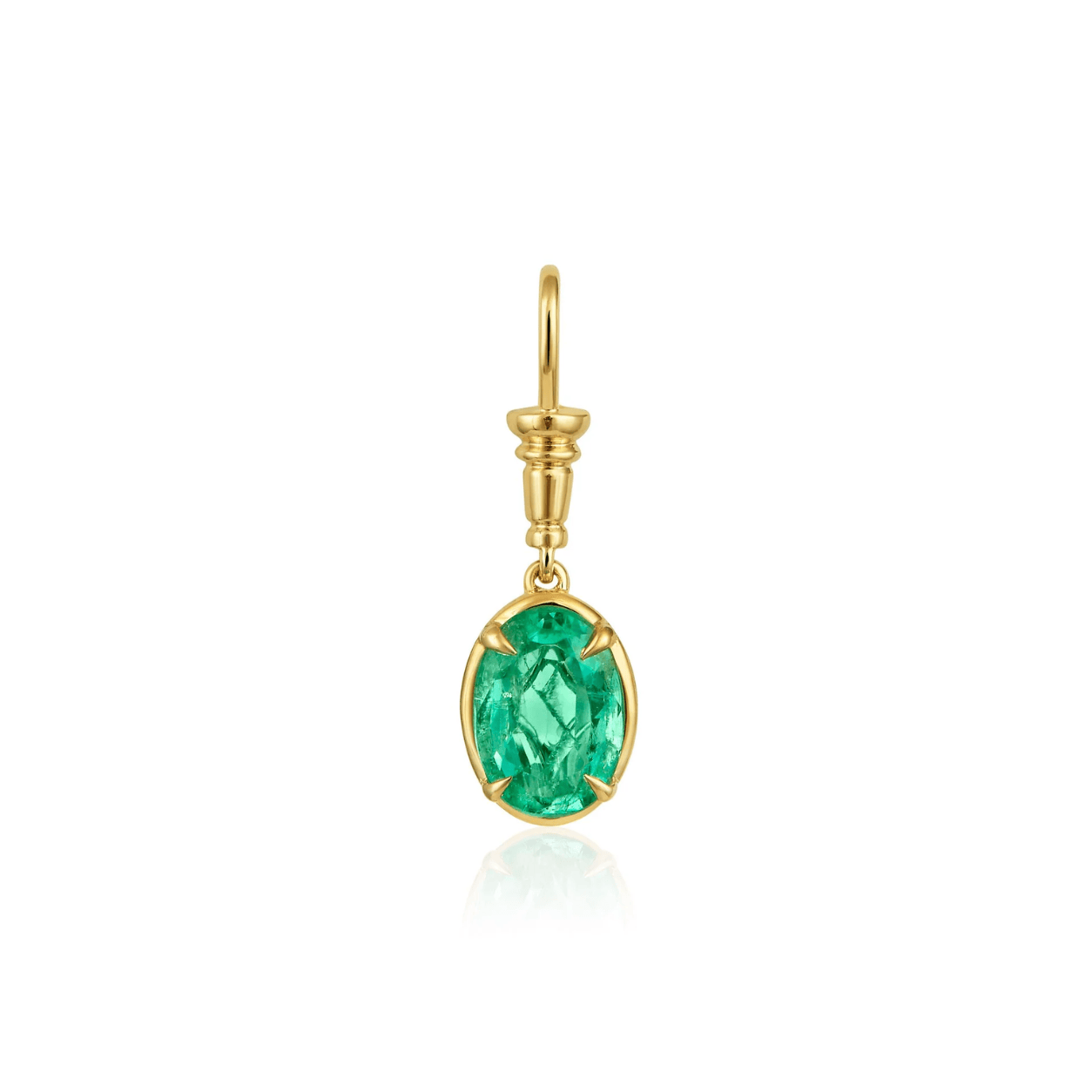 Curated Los Angeles CHARMS Oval Column Drop Claw Charm Pendant