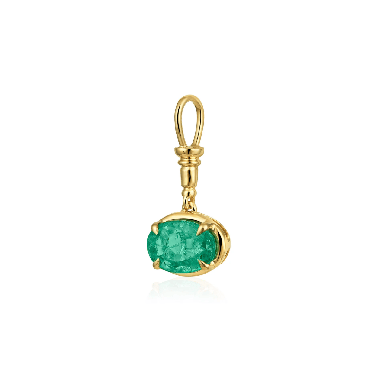 Curated Los Angeles CHARMS Oval Column Drop Claw Charm Pendant